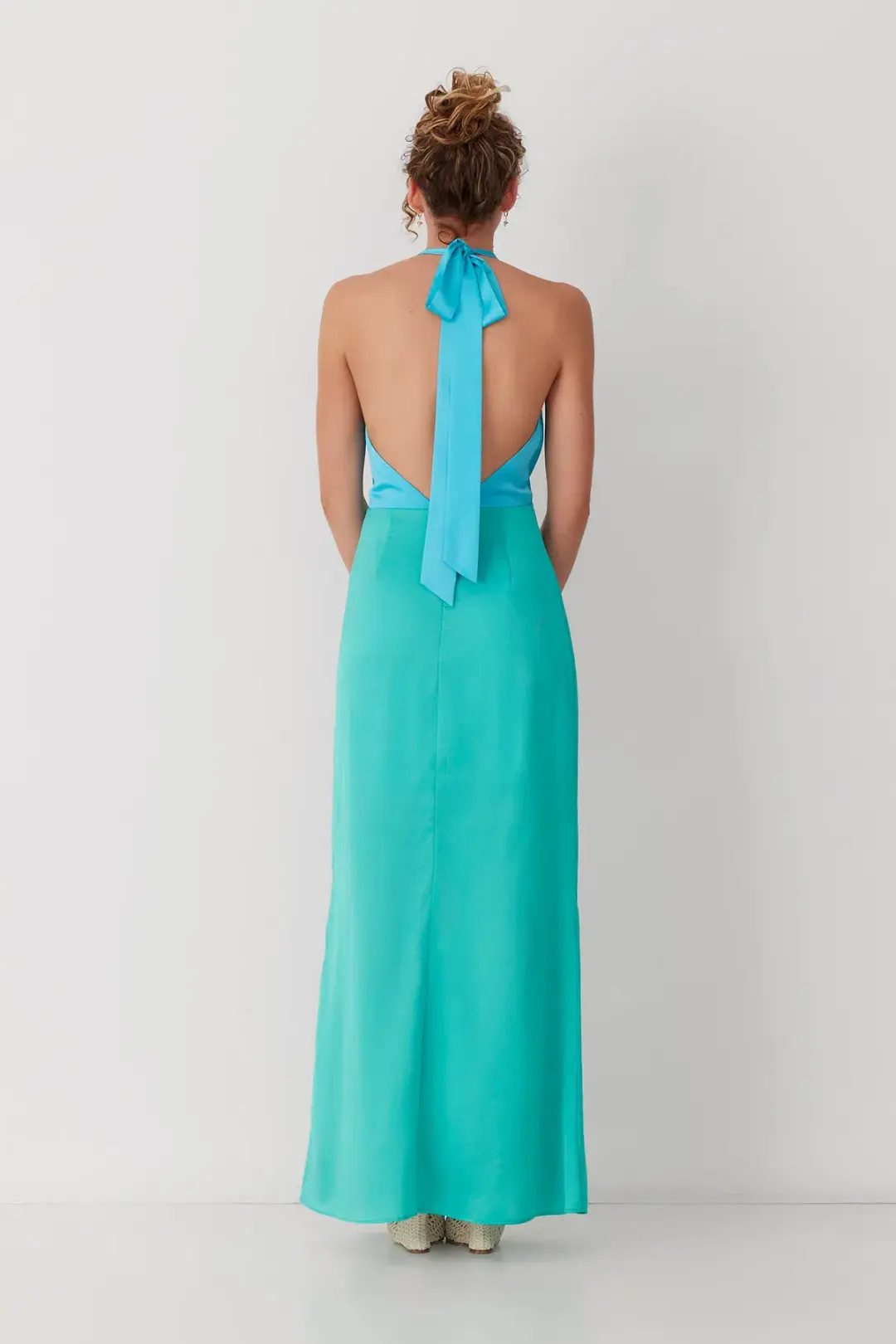  The Wolf Gang Oahu Slip Dress Aquamarine Size 8 for rent on The Volte - main image
