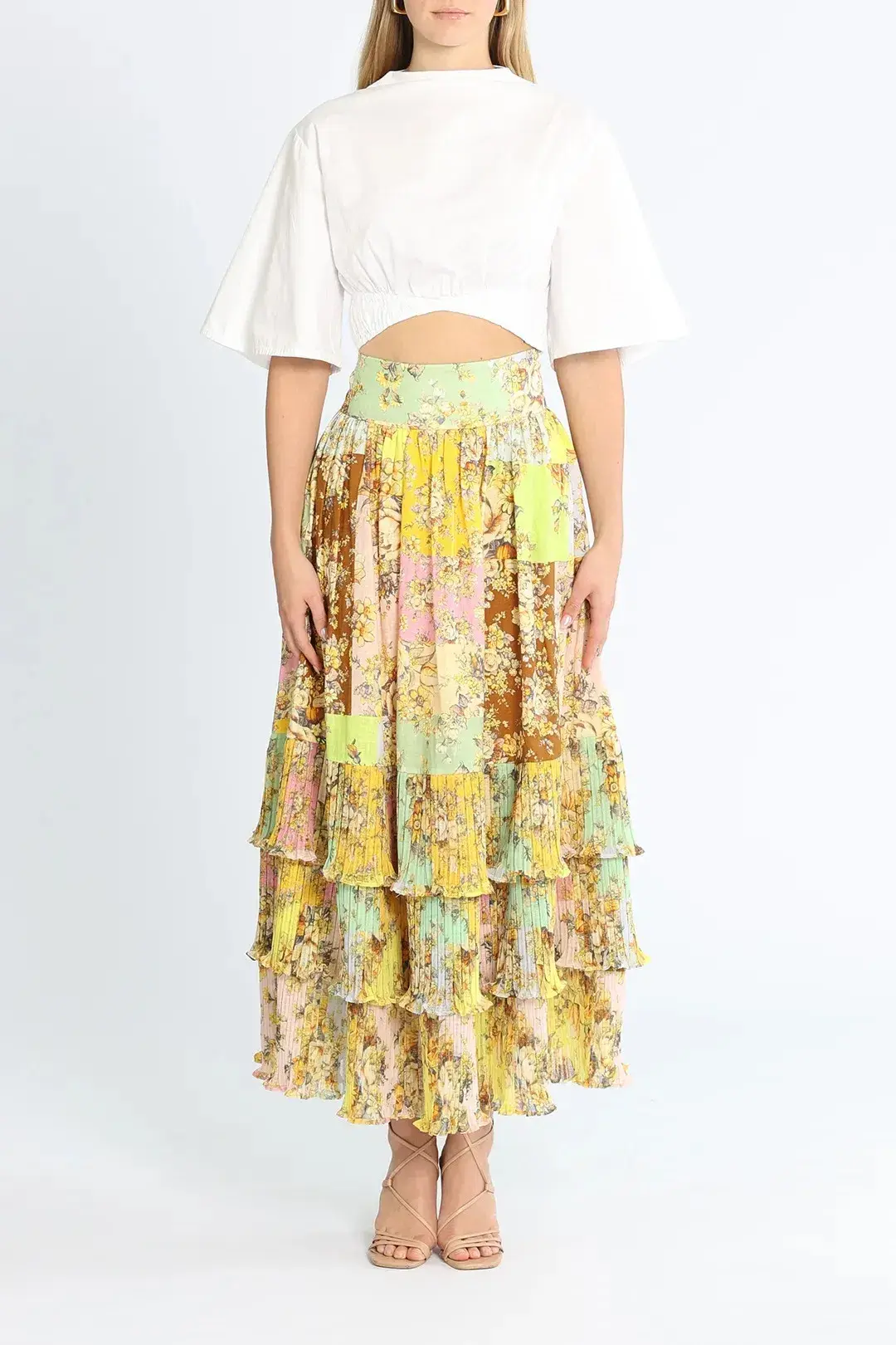 Alemais Matilde Pleat Skirt Multi Size 10 - Image 2