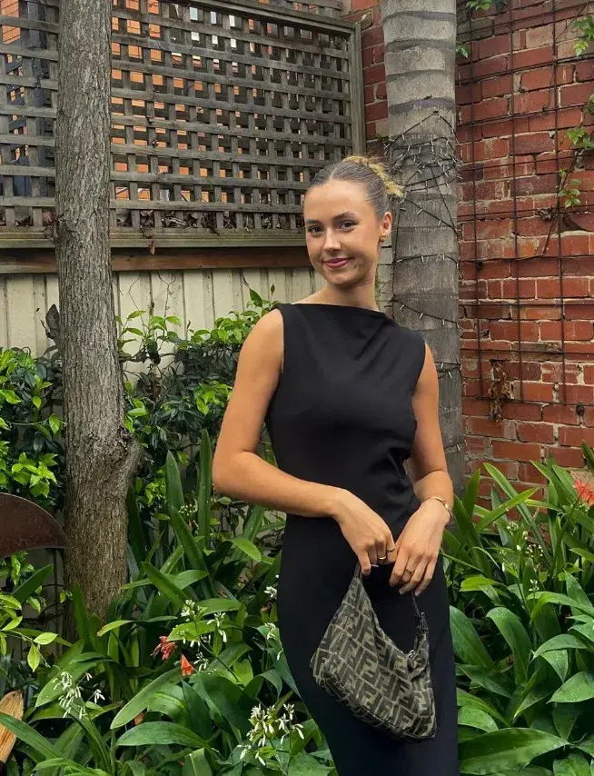 Effie Kats Verona Gown Black Size M / AU 10 for rent on The Volte - main image