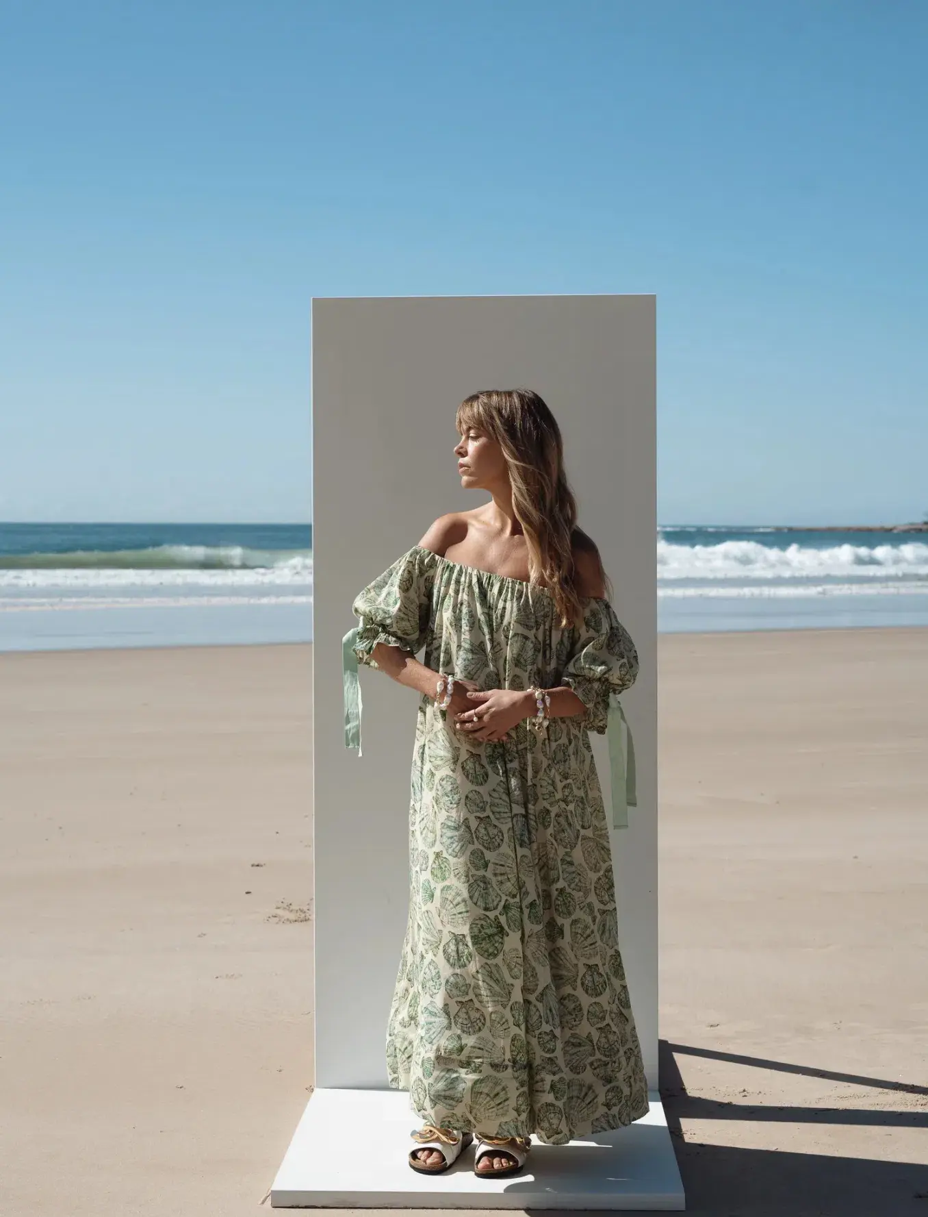 Odet Seashell Gown Pistachio Size 12 - Image 2