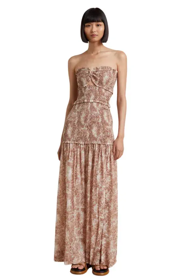 Bec & Bridge Gloria Maxi Dress in Brown Size 10 for rent on The Volte - main image
