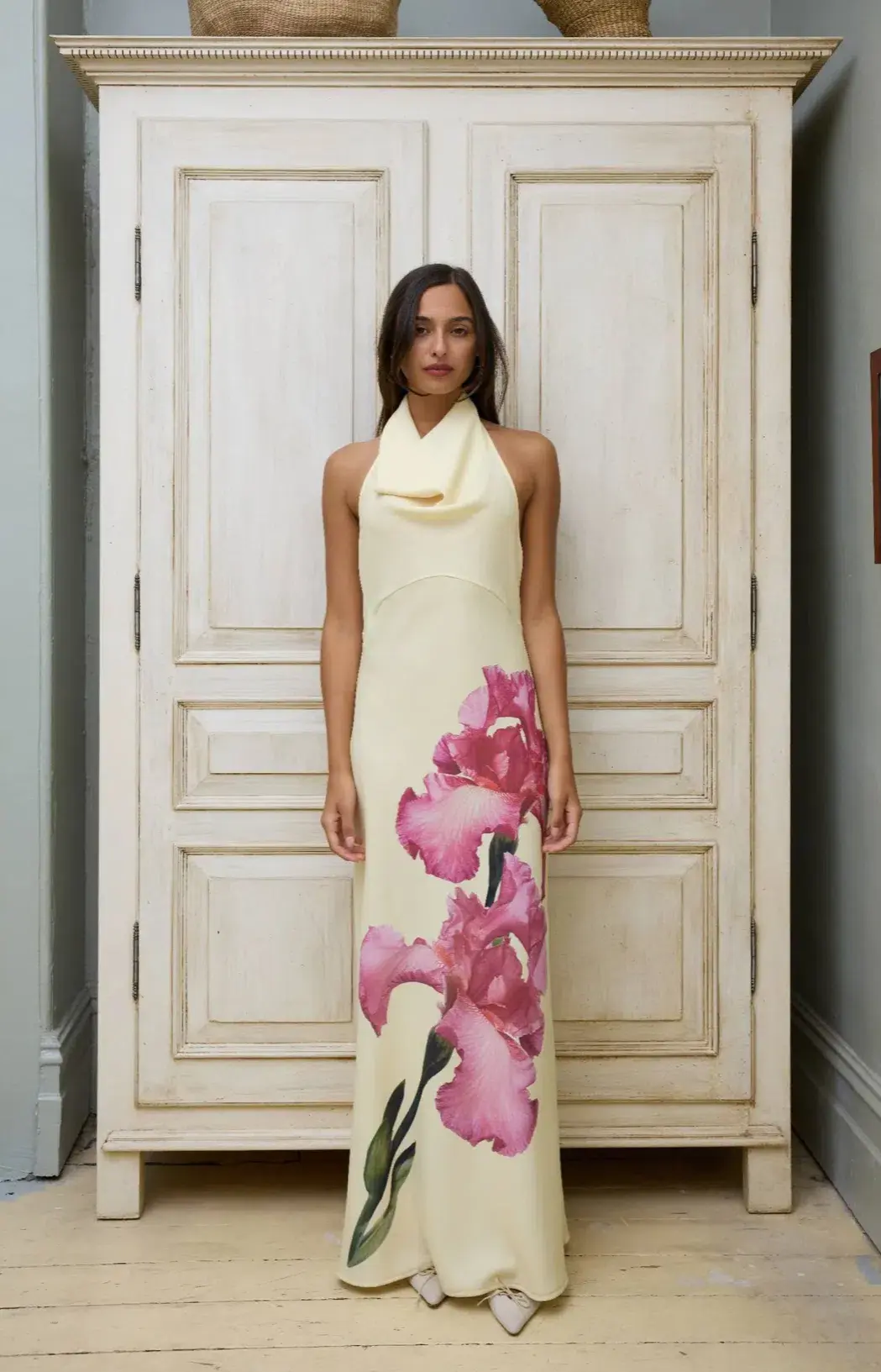 With Harper Lu Cowl Slip Dress Iris Floral Size M / AU 10 - Image 4