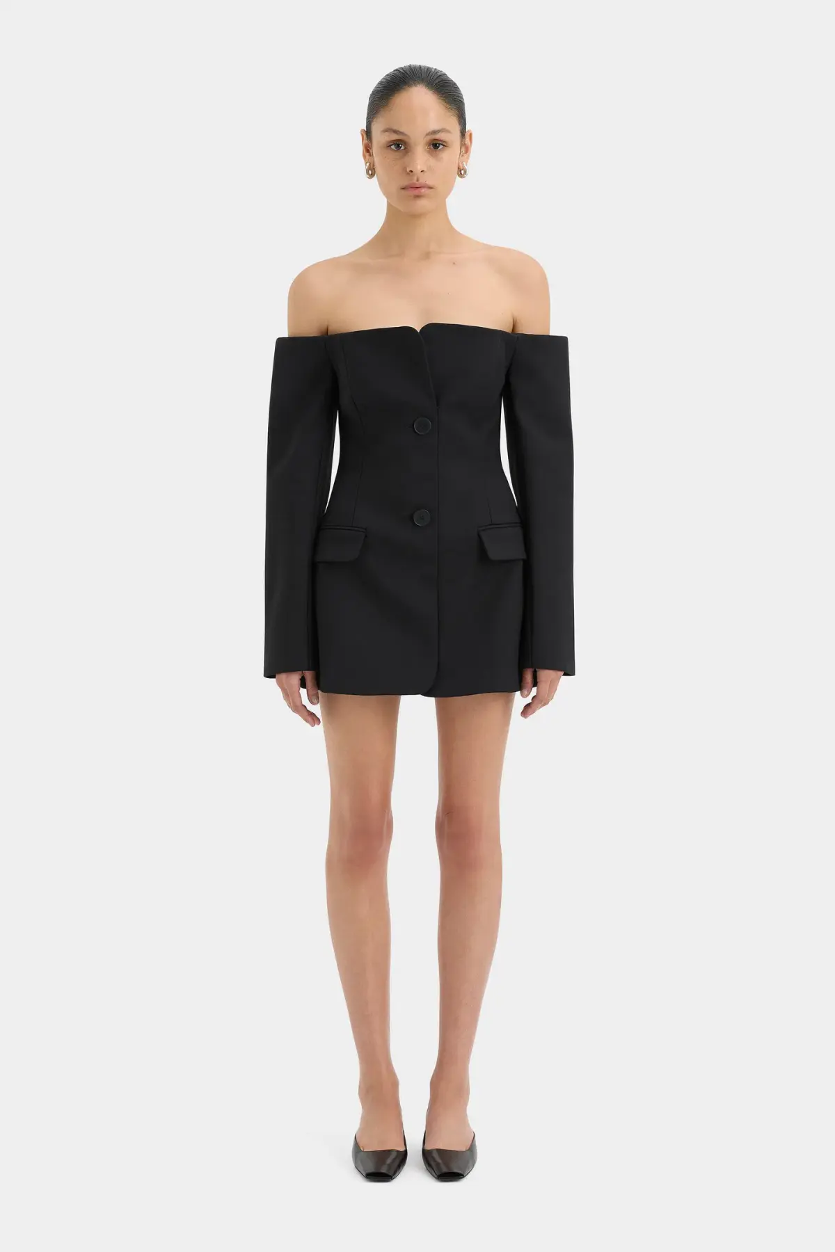Sir The Label Sandrine Tailored Mini Dress in Black Size 3 / AU 12 - Image 1