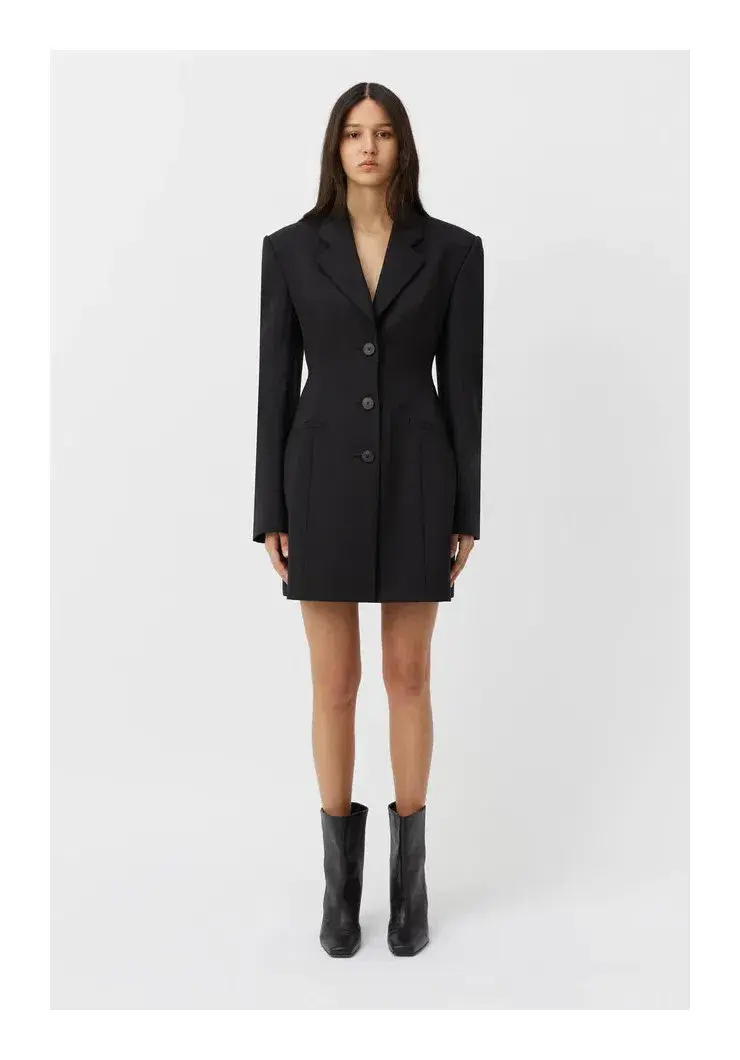 Camilla and Marc Mikhail Tailored Blazer Dress Black Size 12 for rent on The Volte - main image