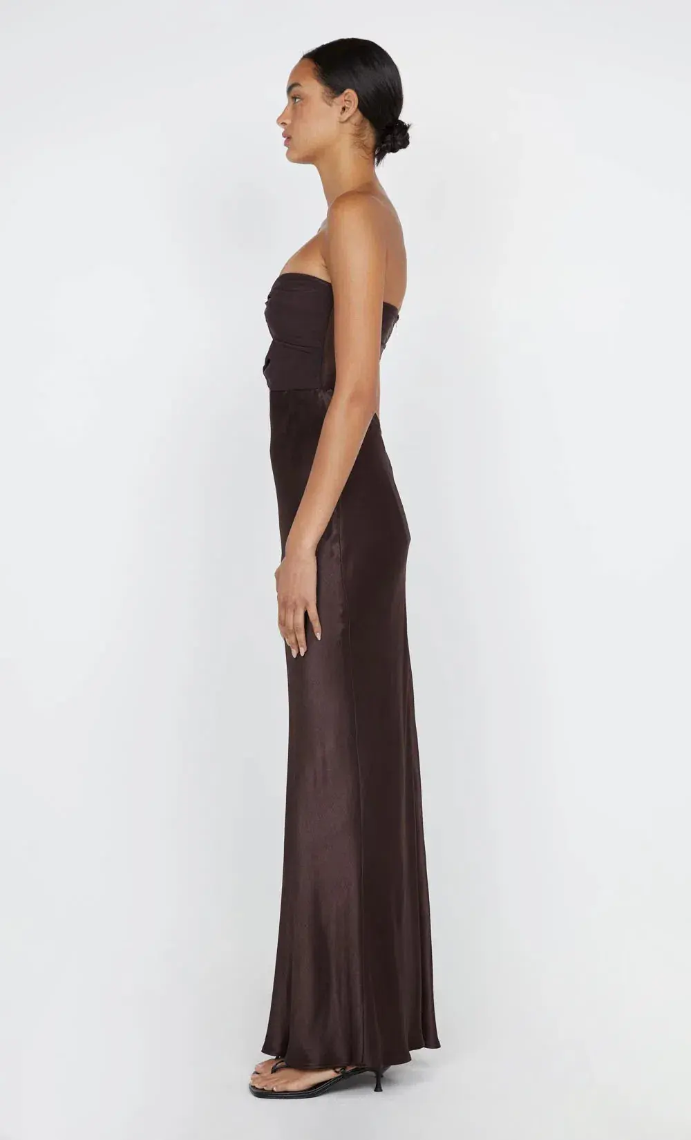 Bec & Bridge Halle Strapless Dress Chocolate Size 8 - Image 5