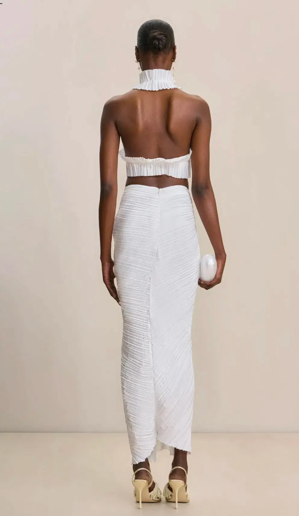Cult Gaia Adilia Top and Sonoma Skirt Set Off White Size 6 for rent on The Volte - main image