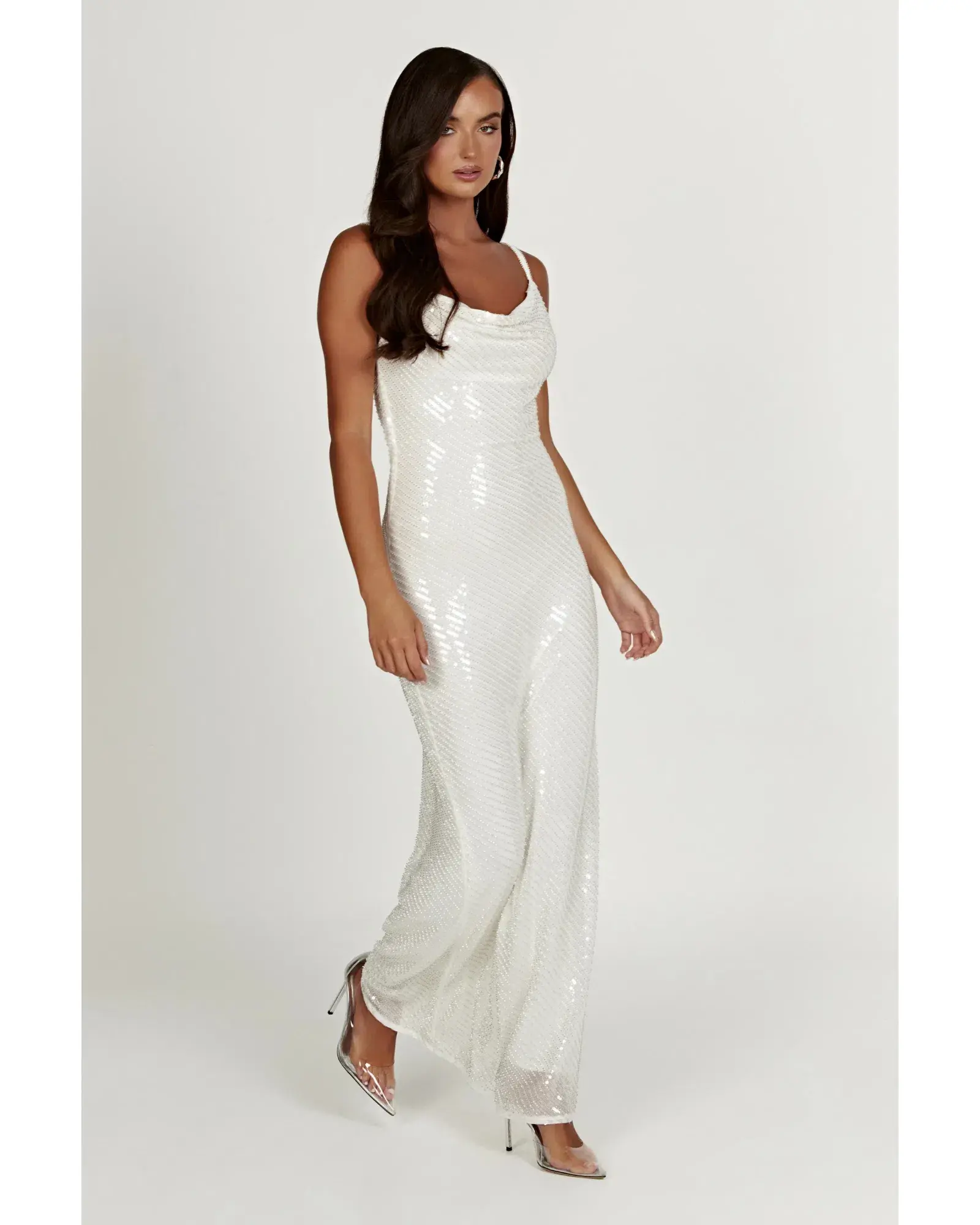 Meshki Marise Sequin Gown White Size XS / AU 8  - Image 1