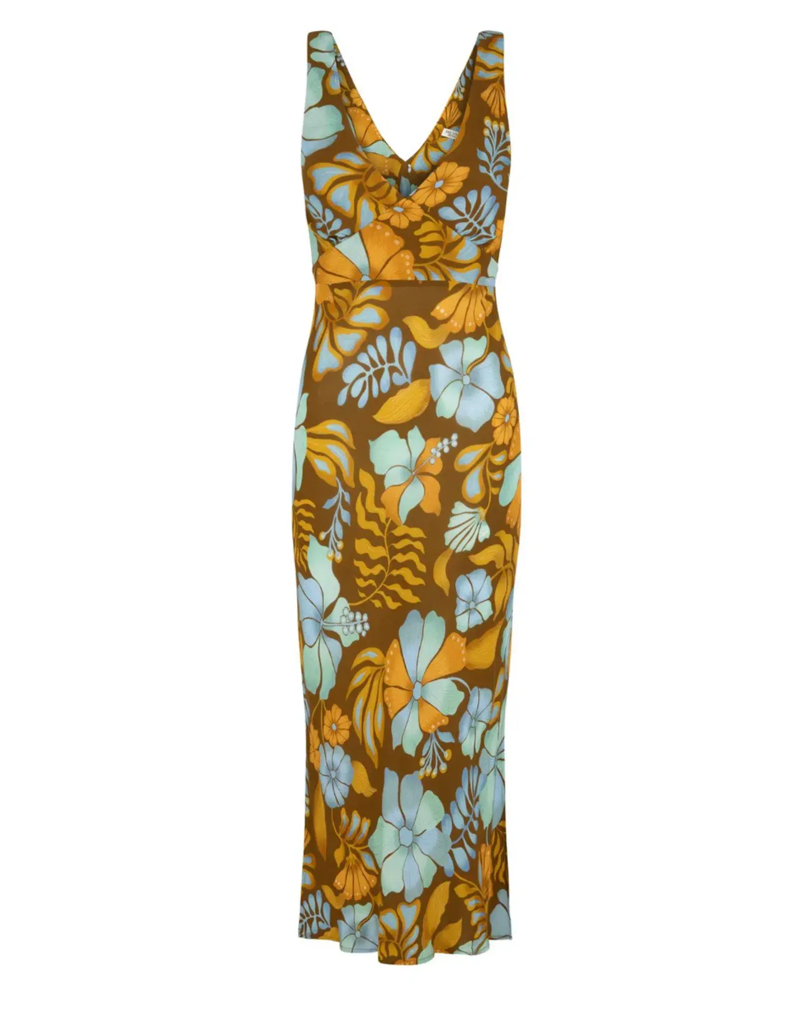 Nine Lives Bazaar Sara Bias Midi Dress Bamboo Size AU 14 - Image 5