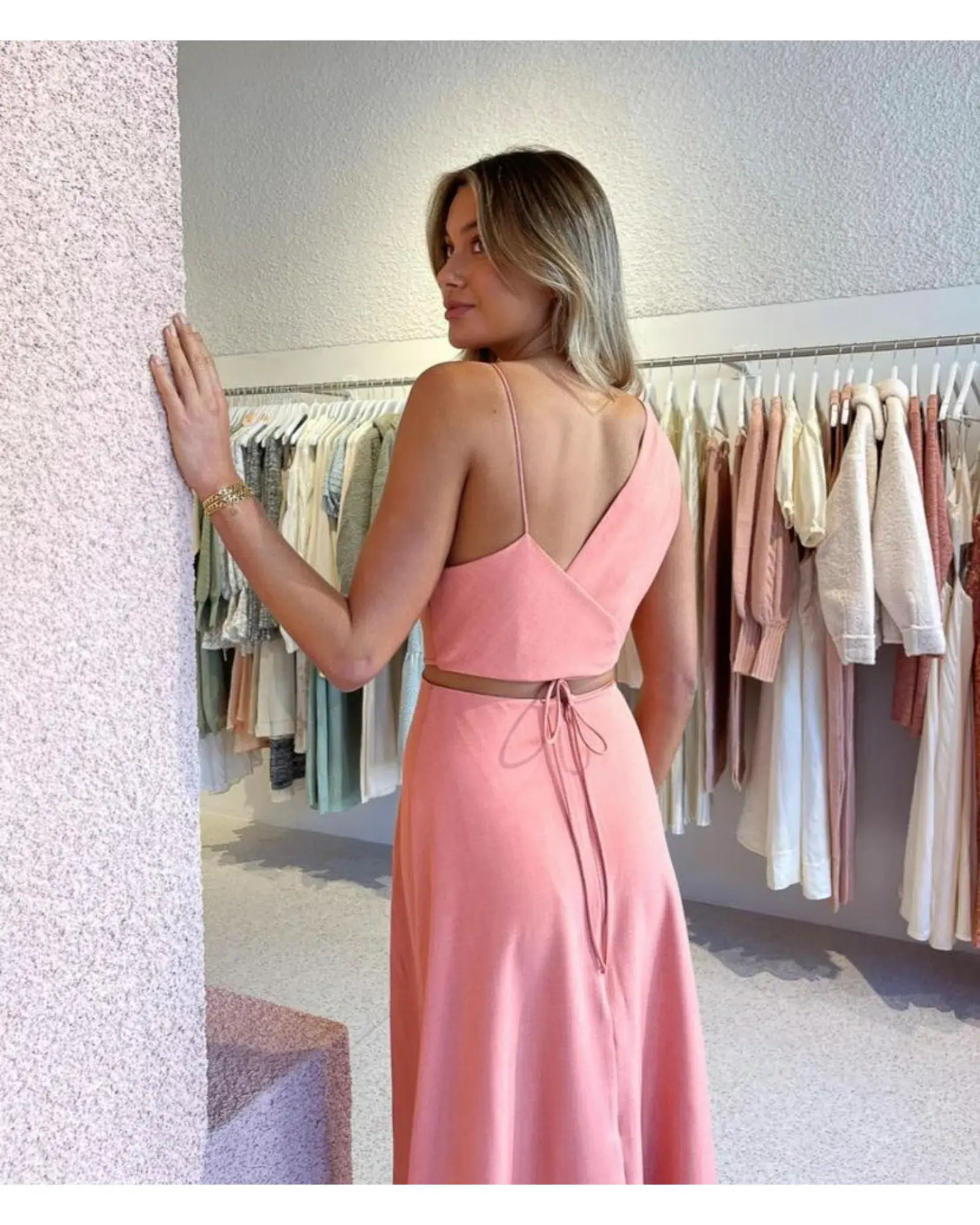 One Fell Swoop Bijoux Maxi Dress in Guava Size AU 10 - Image 3