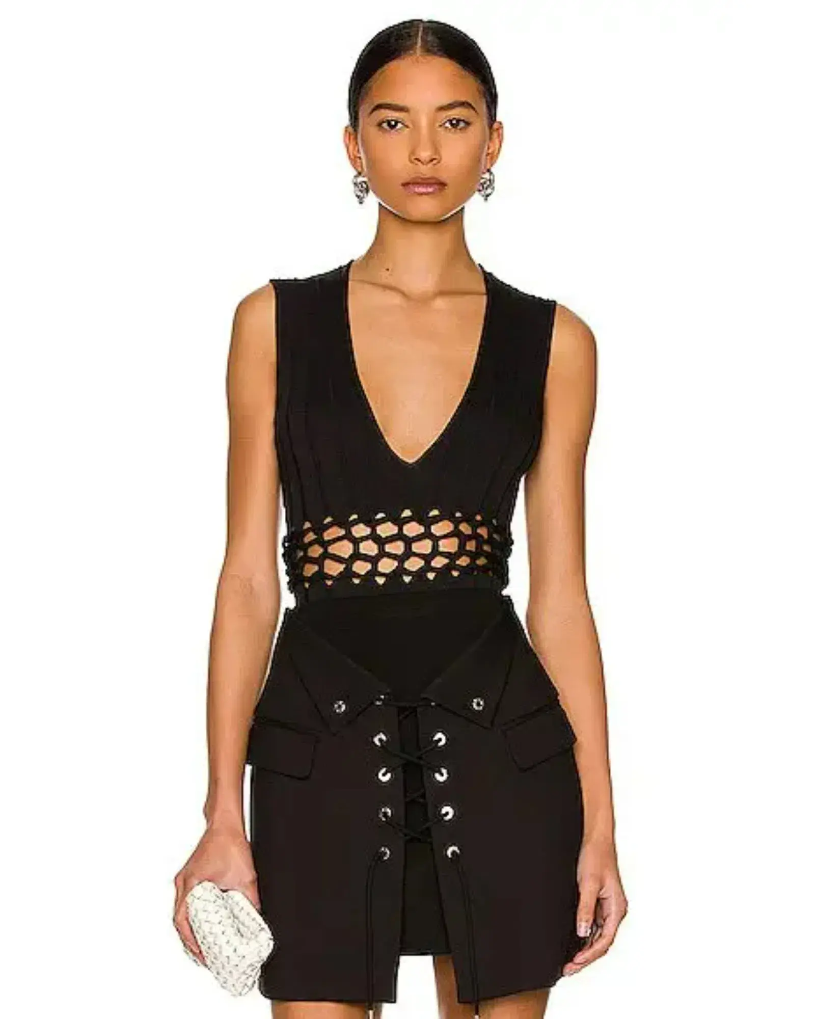 Dion Lee Suspend Braid Body Suit Black Size AU 10 - Image 1