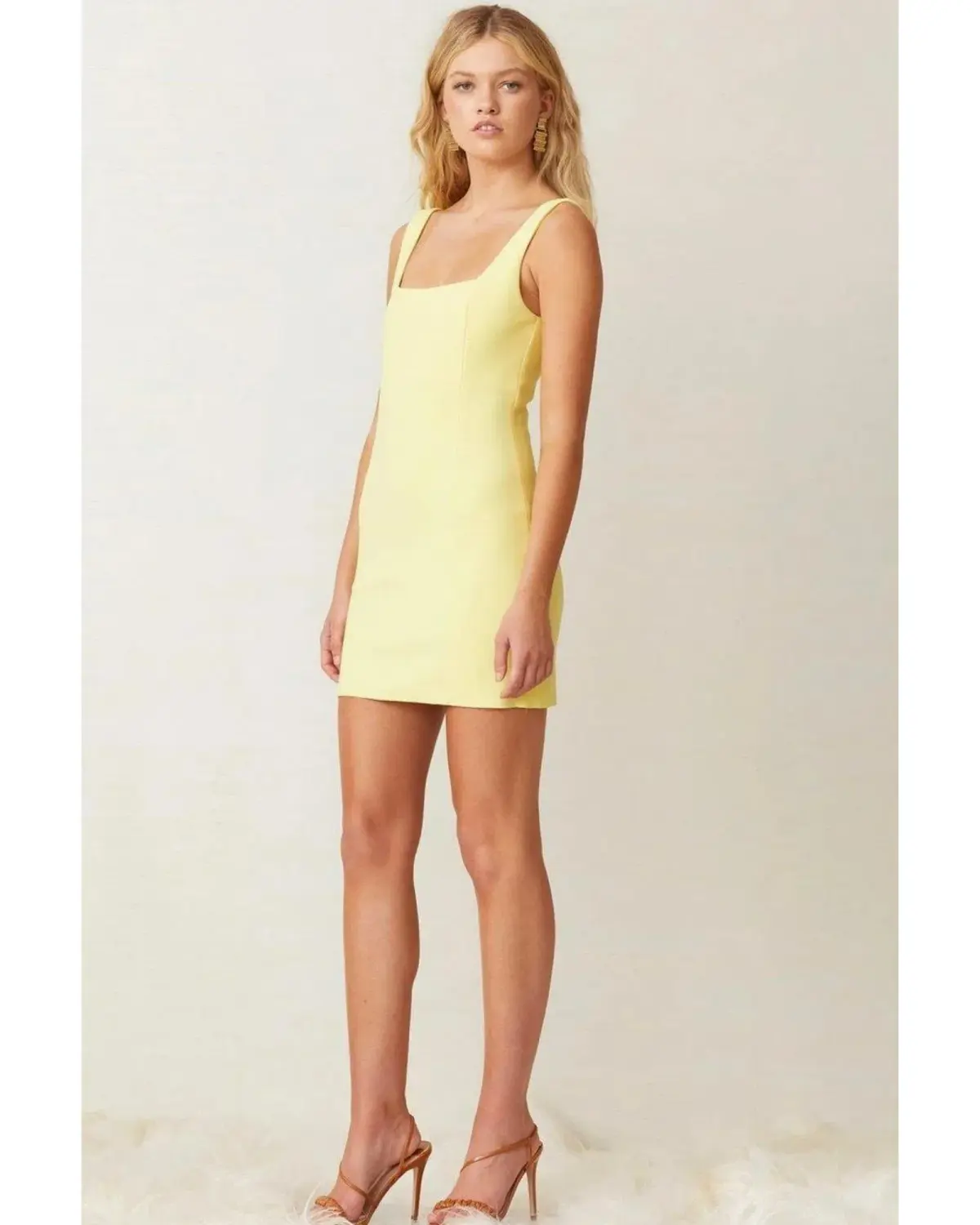 Bec & Bridge Gemma Mini Dress Banana Yellow Size AU 6    - Image 2