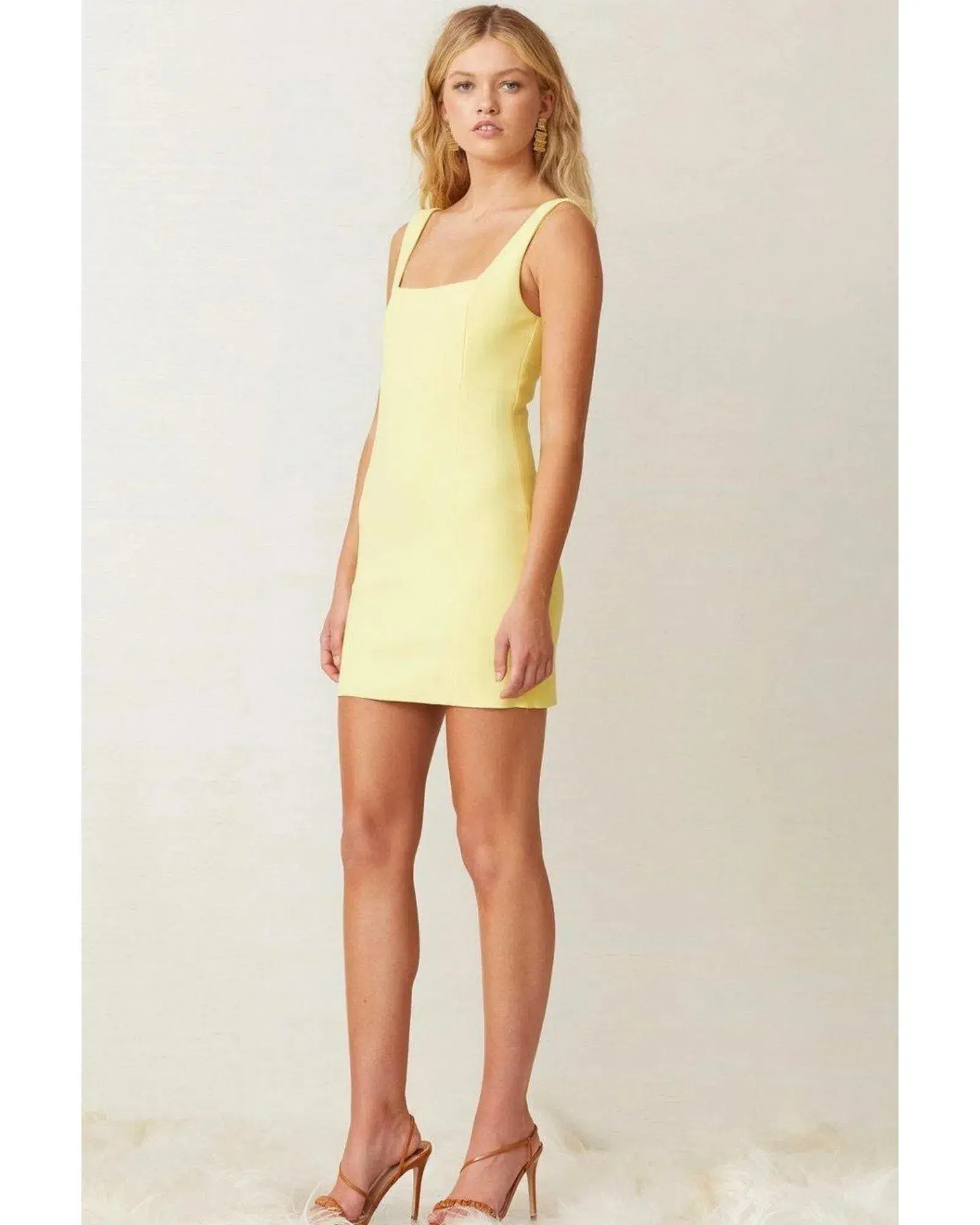 Bec & Bridge Gemma Mini Dress Banana Yellow Size AU 6    - Image 2