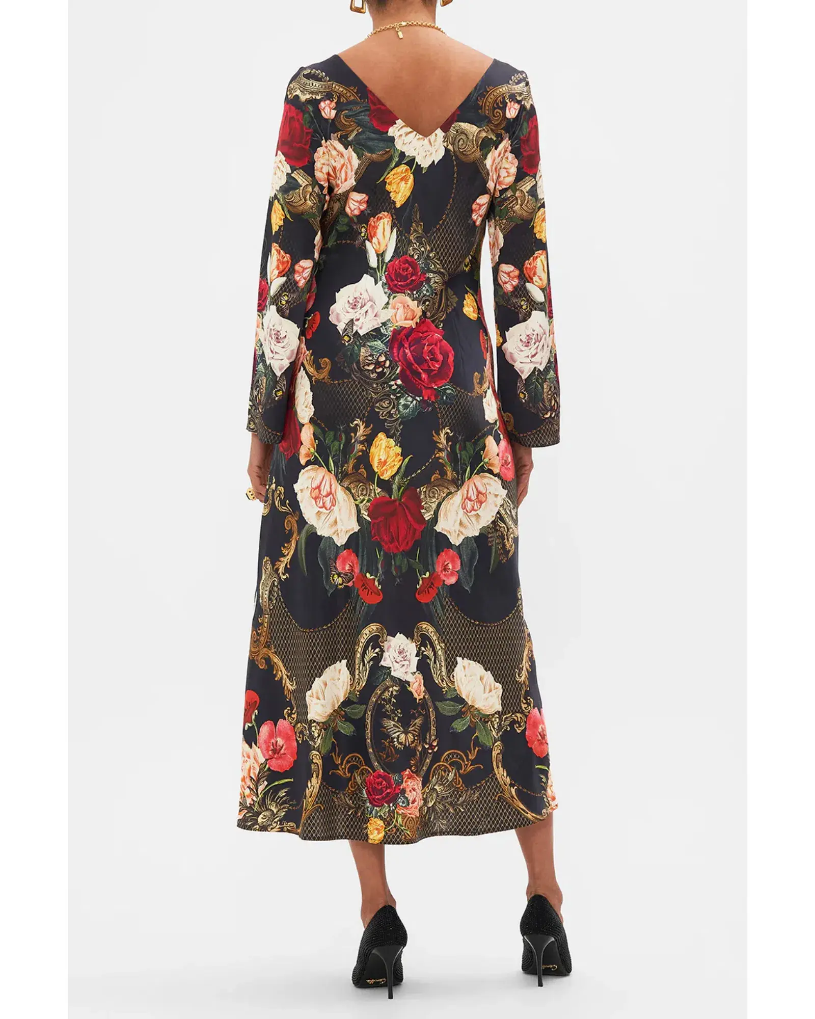 Camilla Long Sleeve Bias Dress The Magic In The Manuscripts Size AU 12 - Image 2