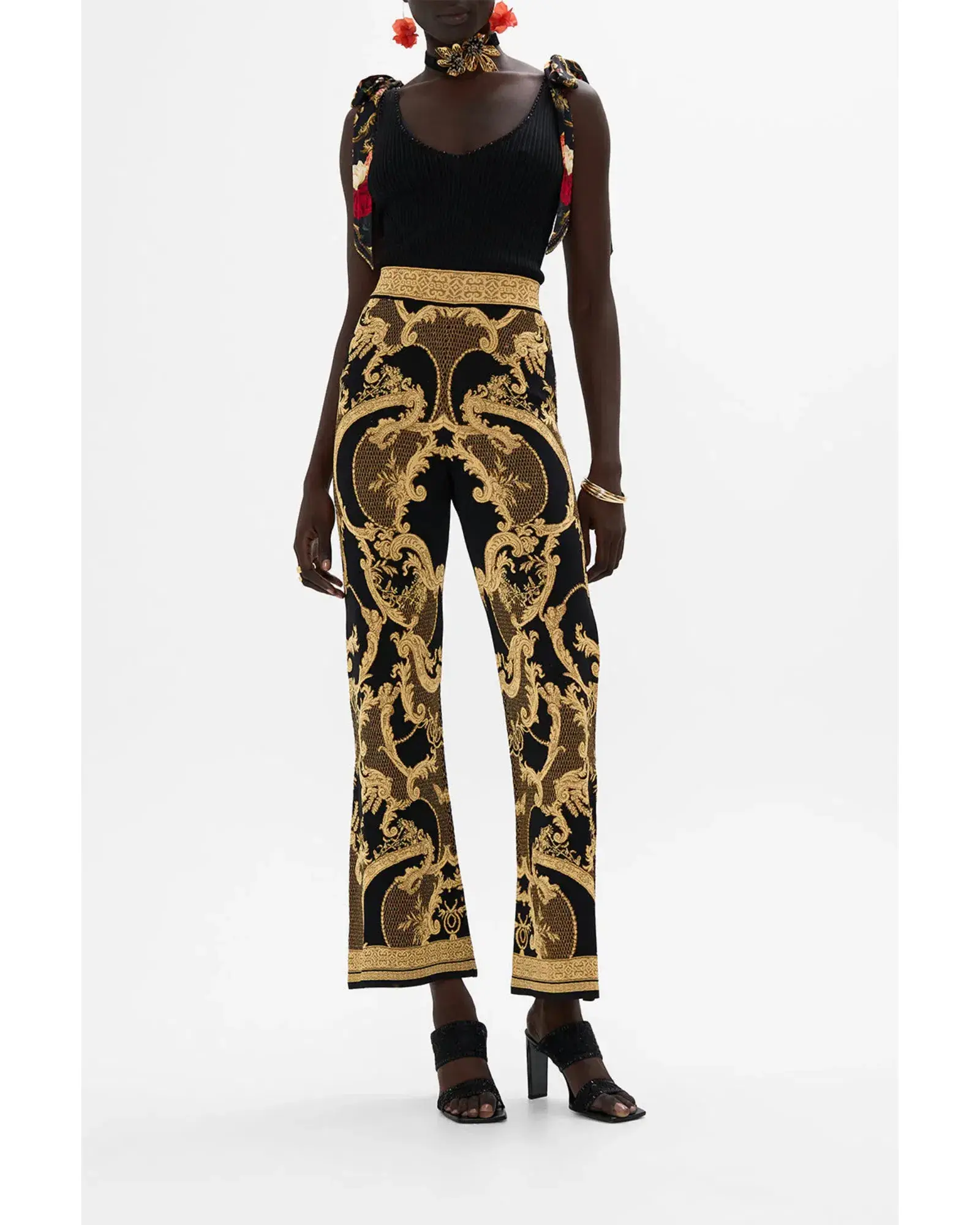 Camilla Flared Jacquard knit pant Magic in the Manuscripts Size AU 10 - Image 1