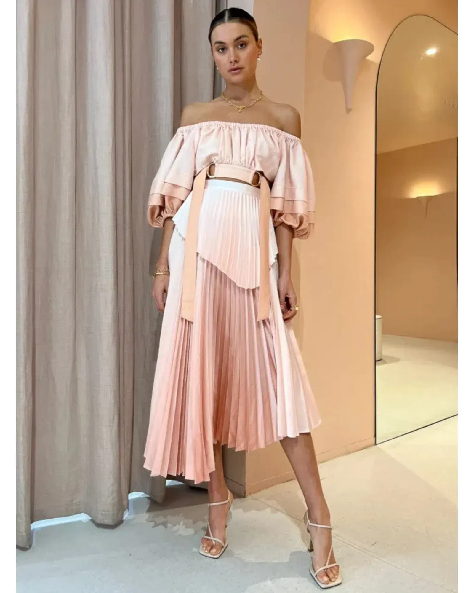 Acler Barnard Skirt in Gradient Pink Size AU 10 - Image 1