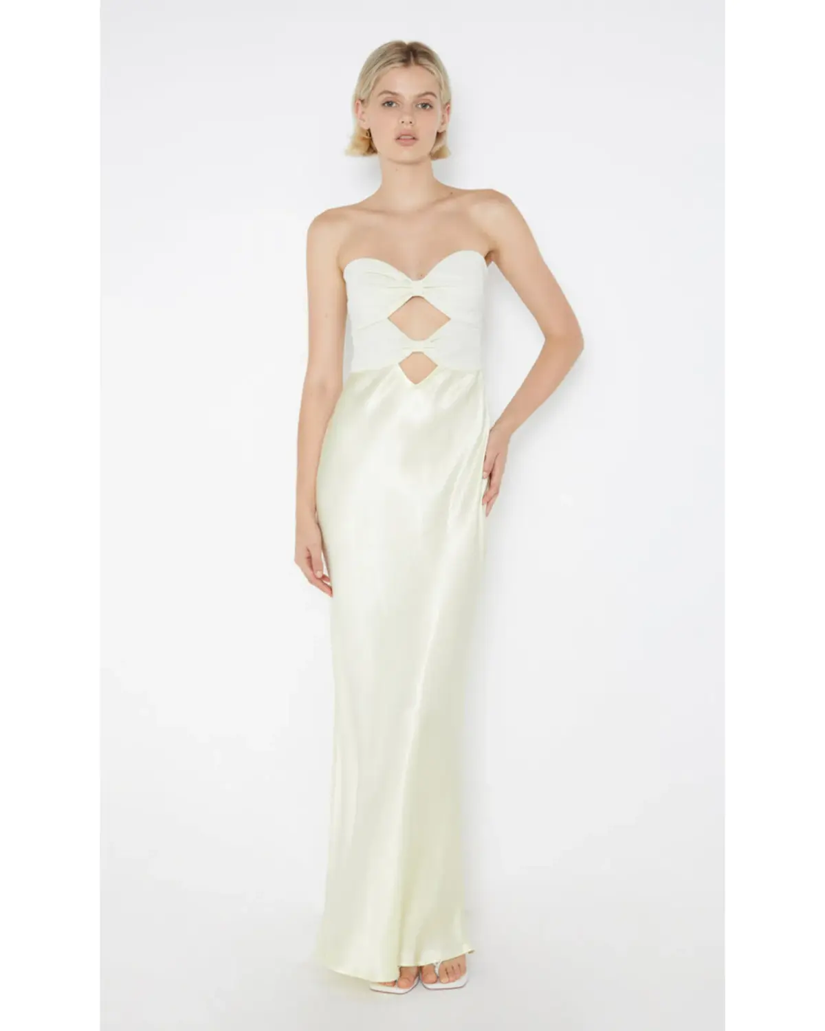 Bec & Bridge Halle Strapless Gown Yellow Siz8e AU  - Image 1