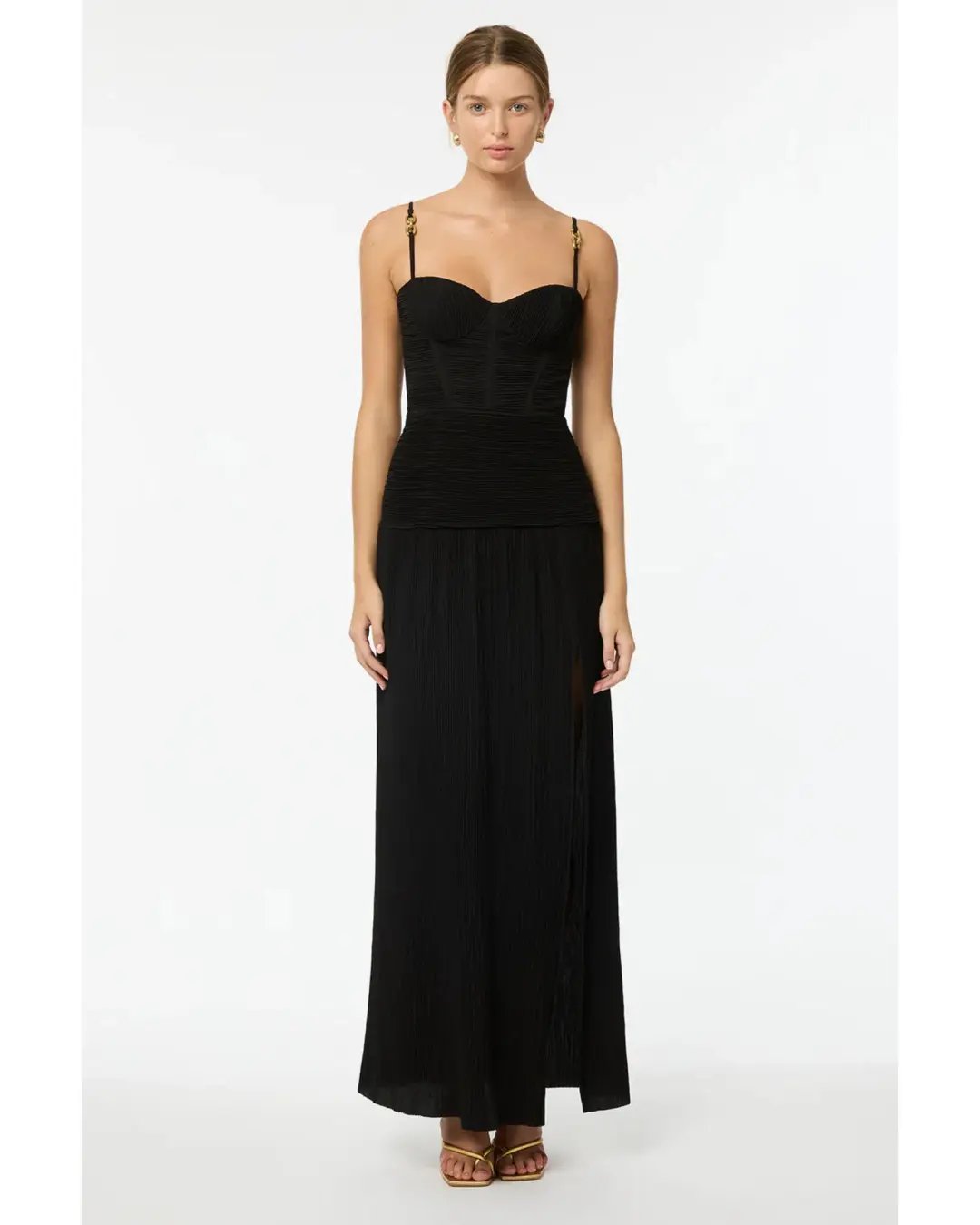 Manning Cartell Double Time Pleat Dress Black Size AU 6 for rent on The Volte - main image
