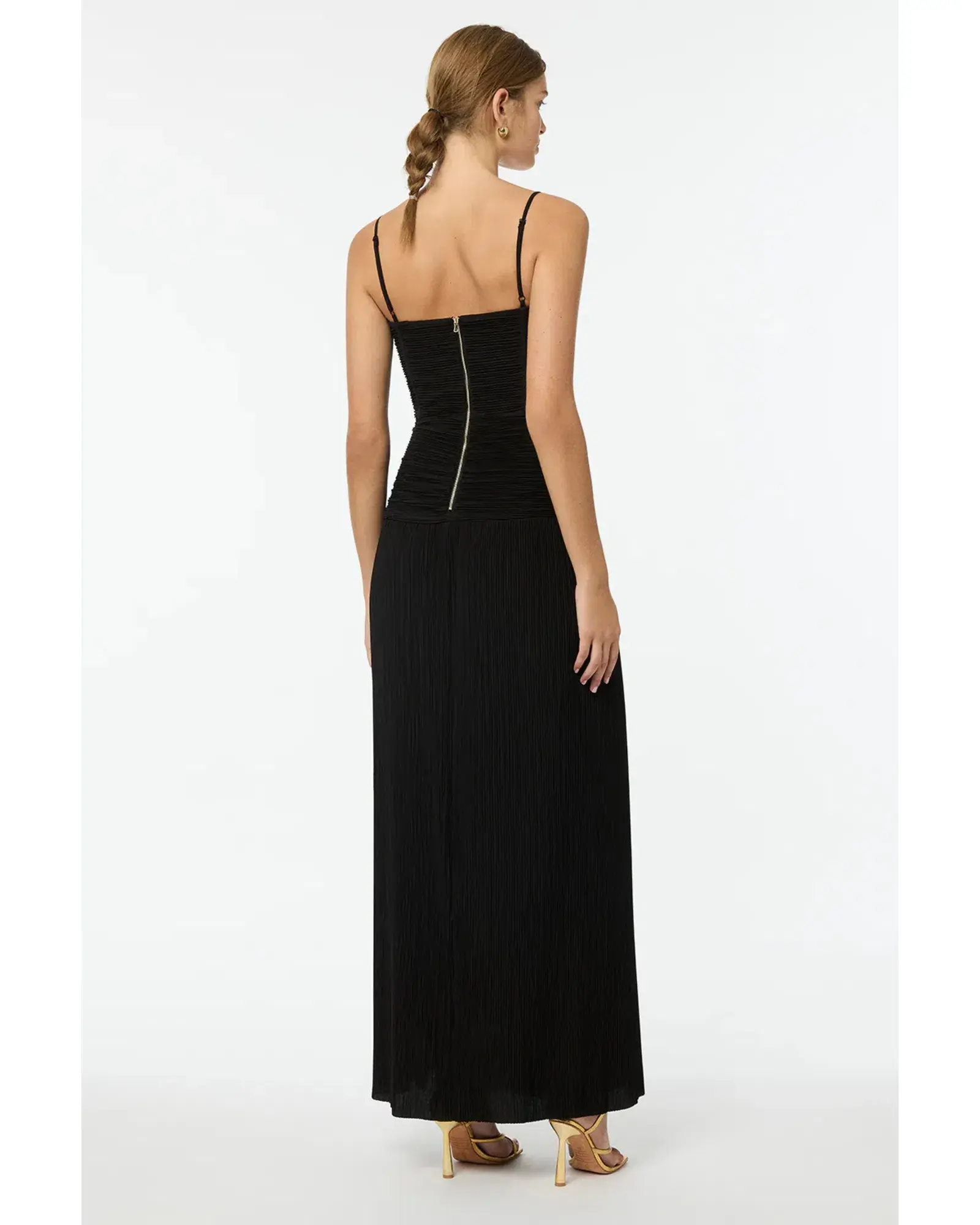 Manning Cartell Double Time Pleat Dress Black Size AU 8 - Image 4