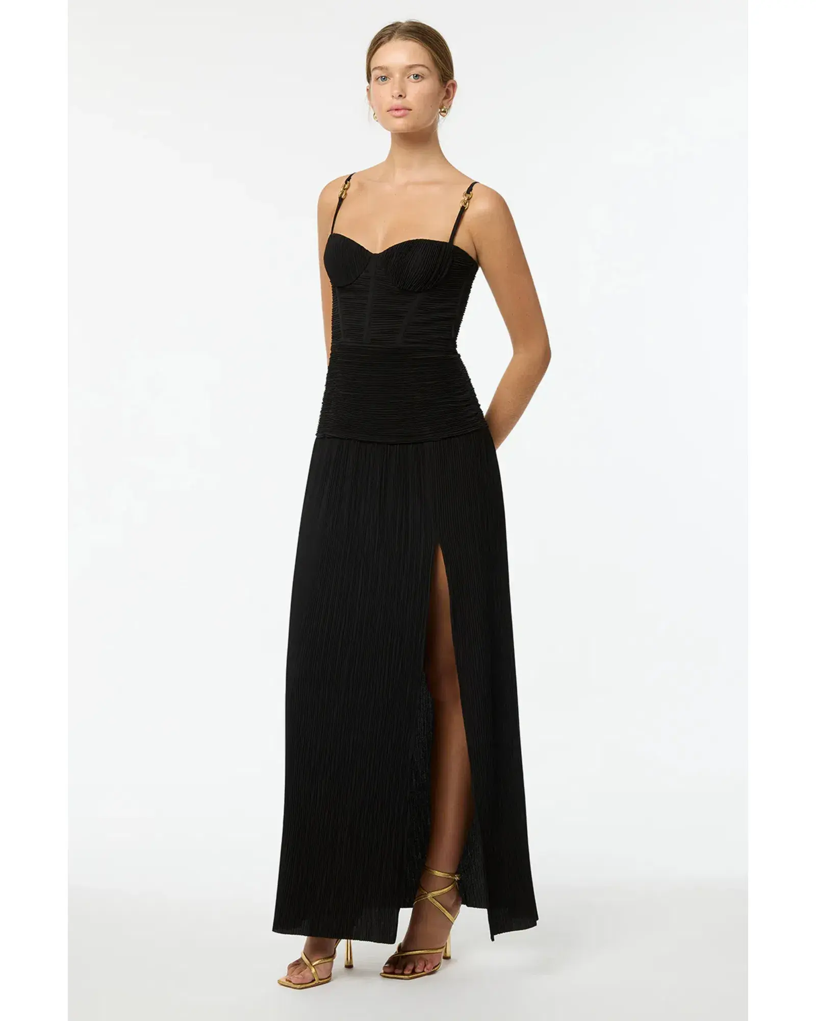 Manning Cartell Double Time Pleat Dress Black Size AU 8 - Image 2