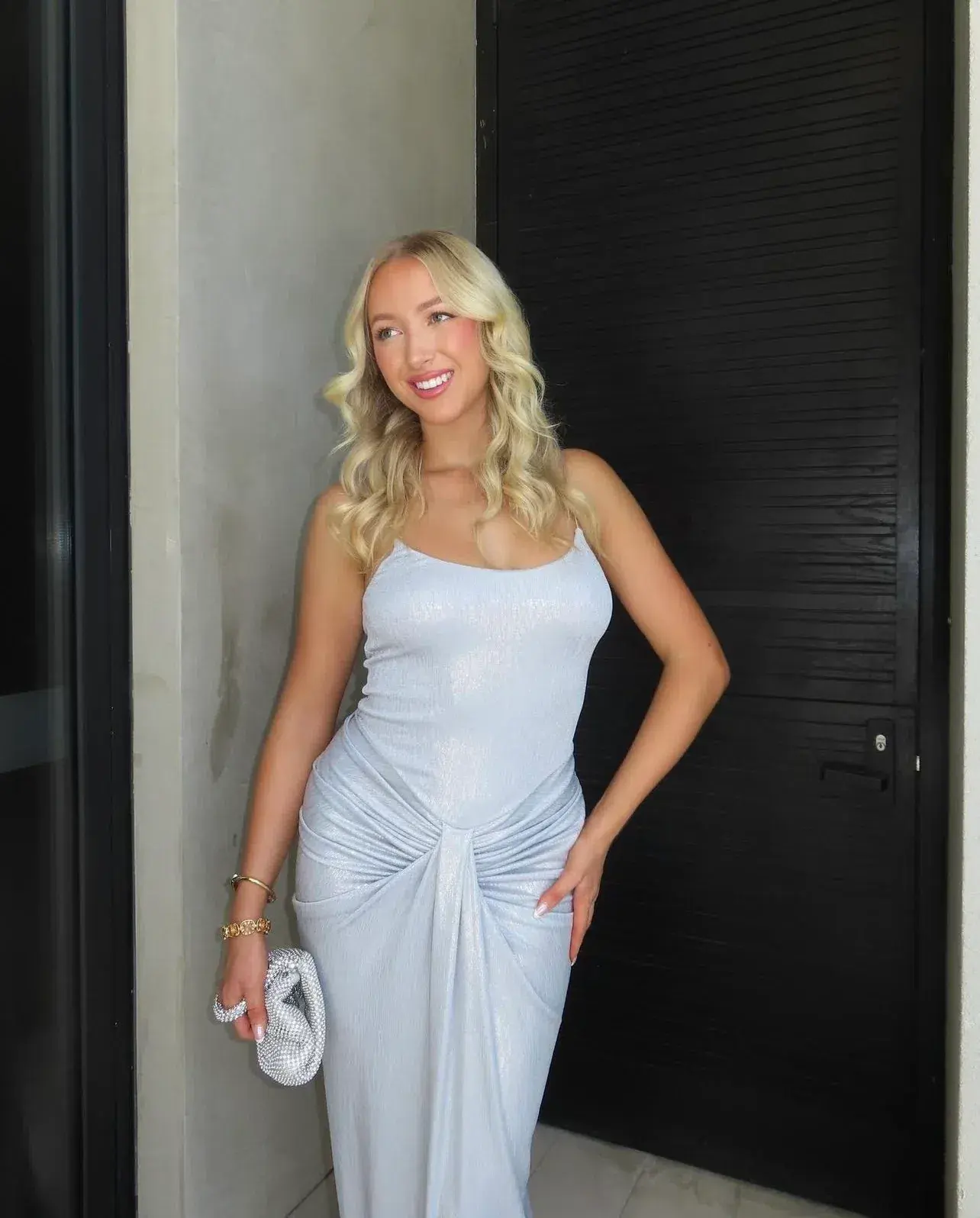 Natalie Rolt Allora Gown Silver Size 1 / AU 8 - Image 2