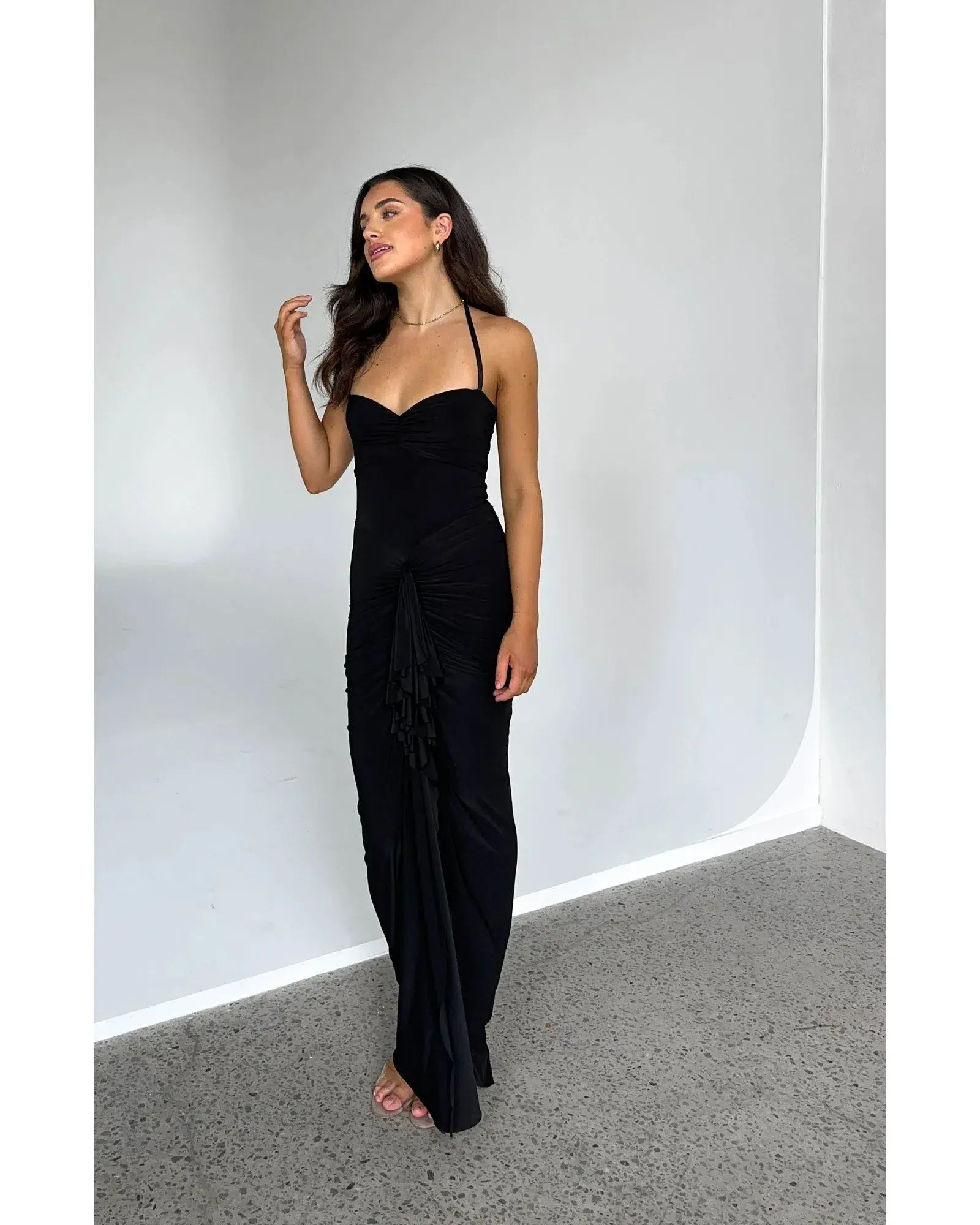 Natalie Rolt Black Shontae Gown Black Size 1 / AU 8 - Image 1