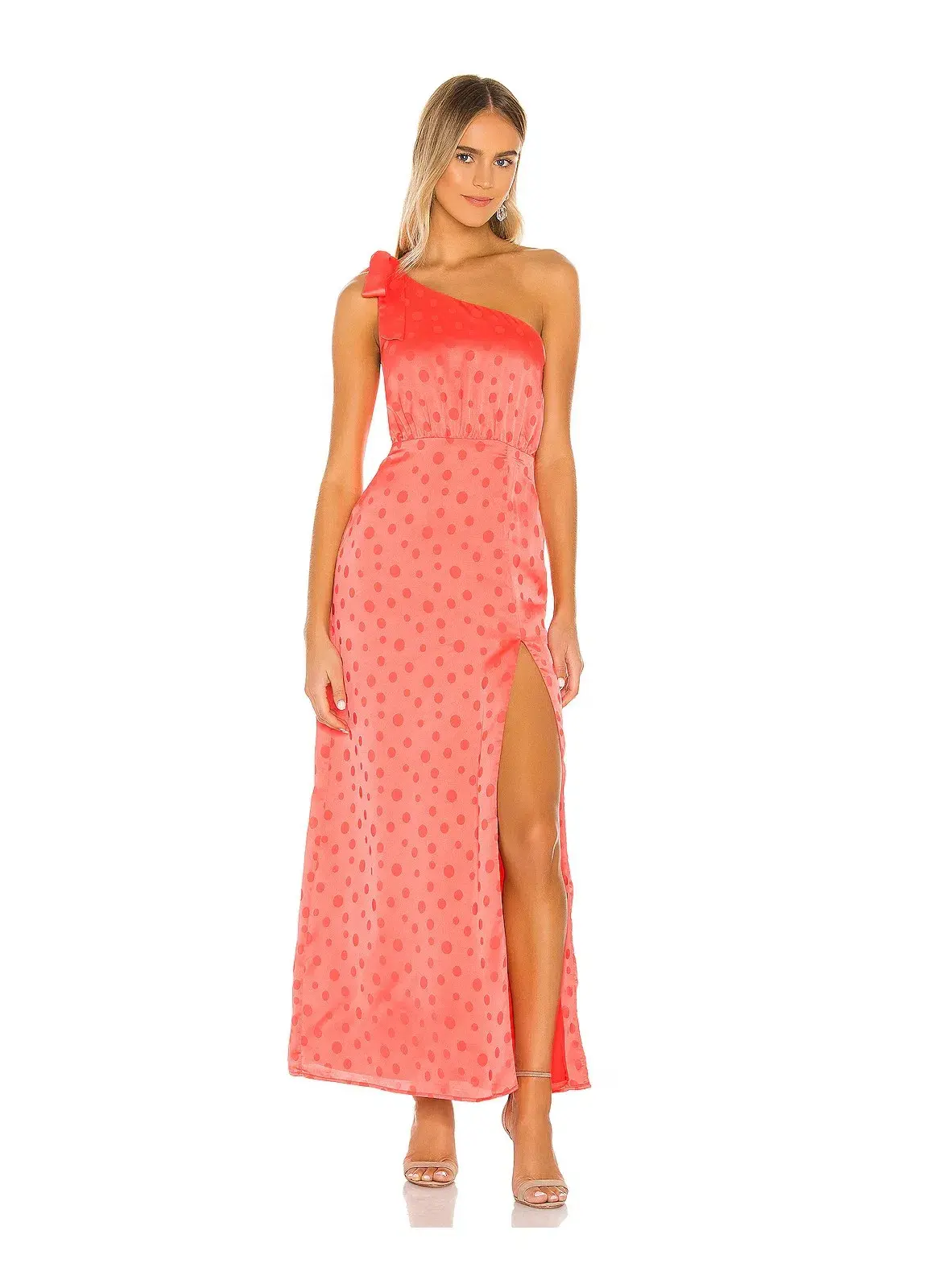 Privacy Please Blake Maxi Dress Hot Coral Size 8 - Image 1