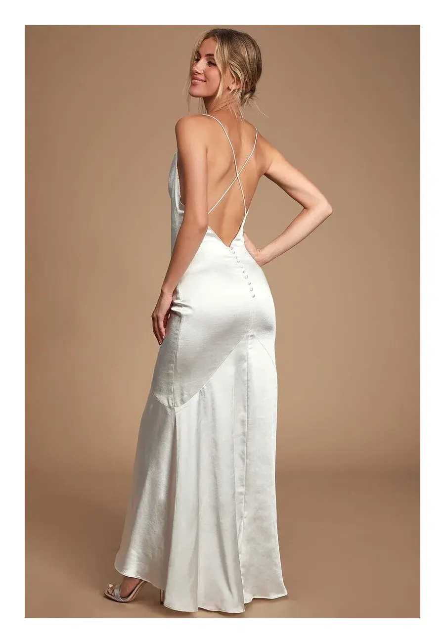 Elliatt Aisle Maxi Dress White Size 8 - Image 3