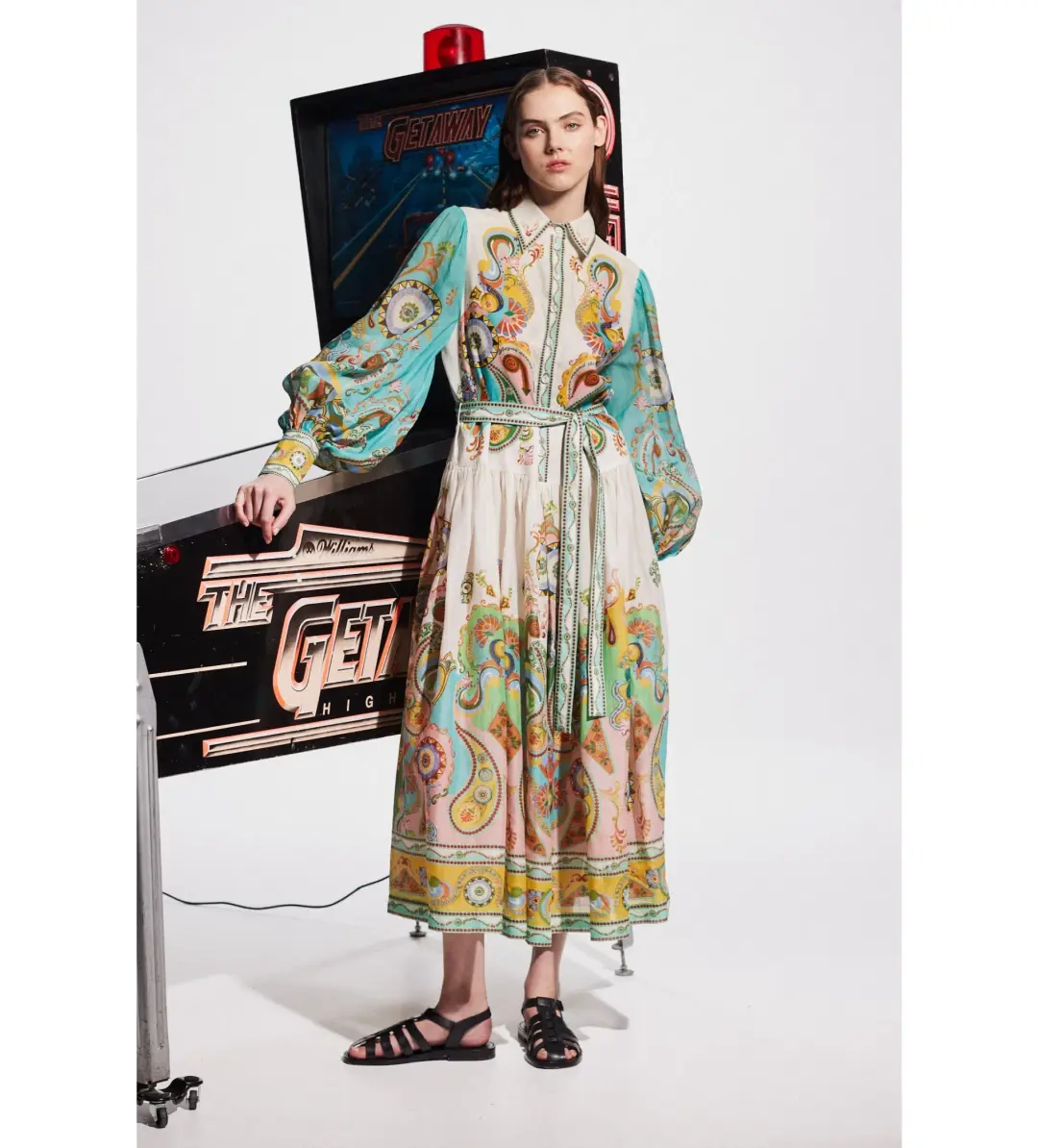 Alemais  Pinball Shirtdress Print Size 12 for rent on The Volte - main image