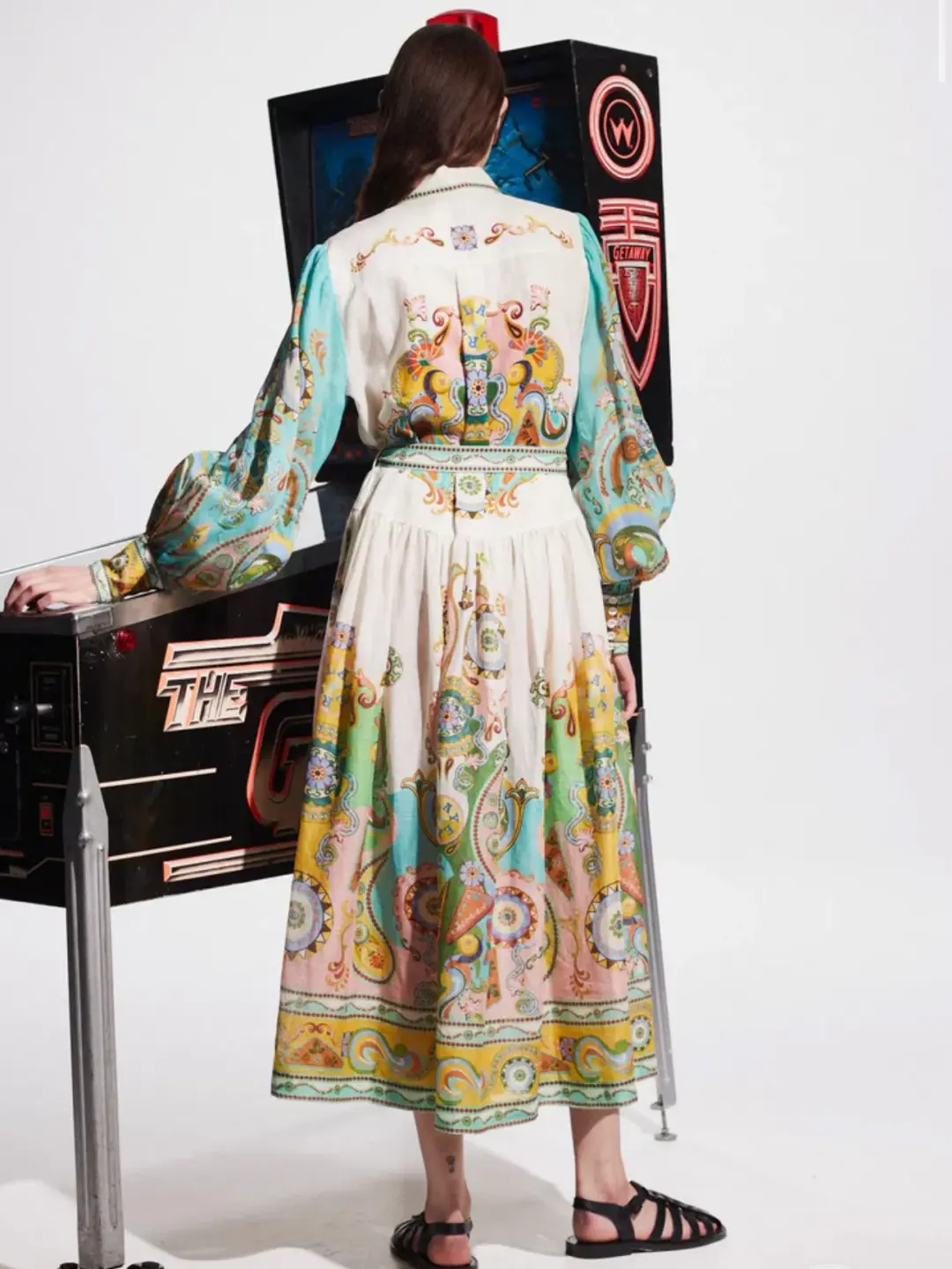 Alemais  Pinball Shirtdress Print Size 12 for rent on The Volte - main image