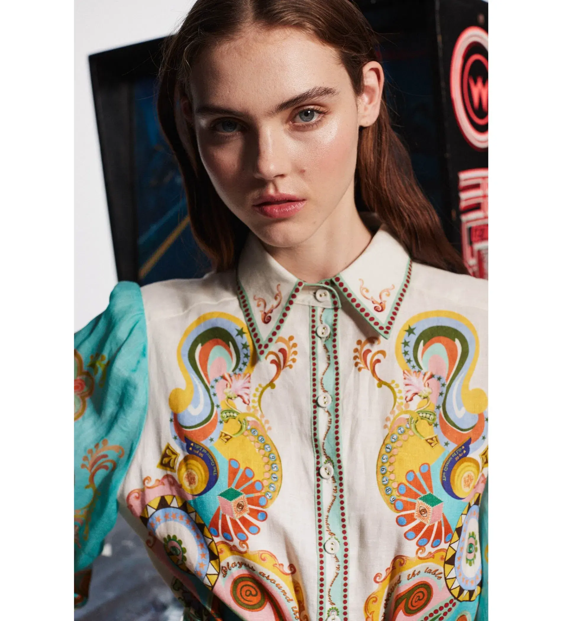 Alemais  Pinball Shirtdress Print Size 12 - Image 2