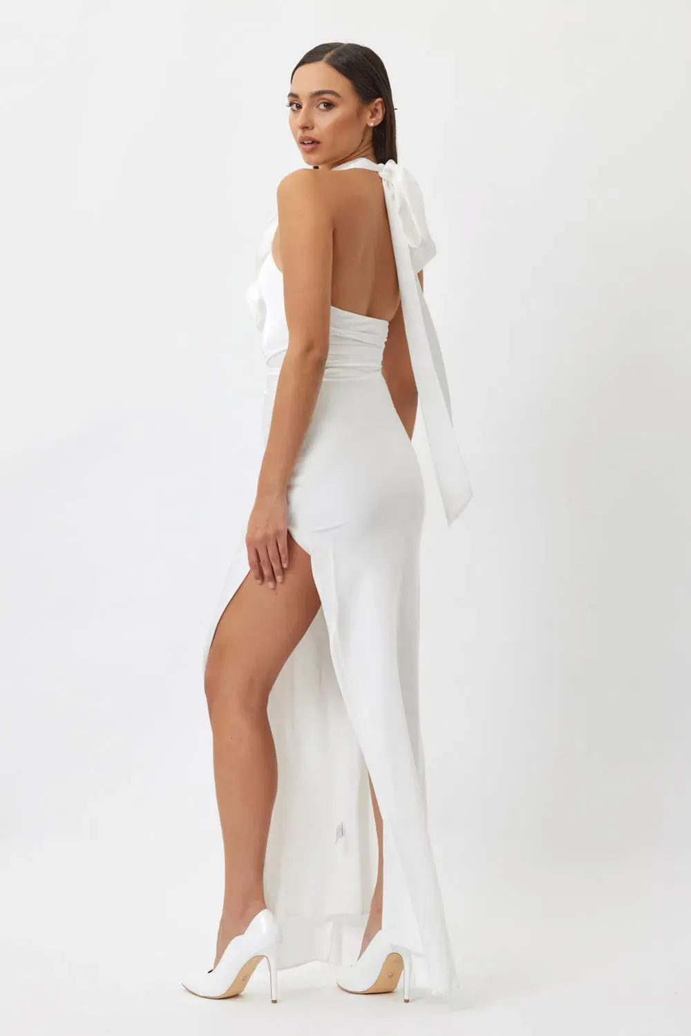 Bianca & Bridgett Gigi Maxi Dress White Size 10 for rent on The Volte - main image