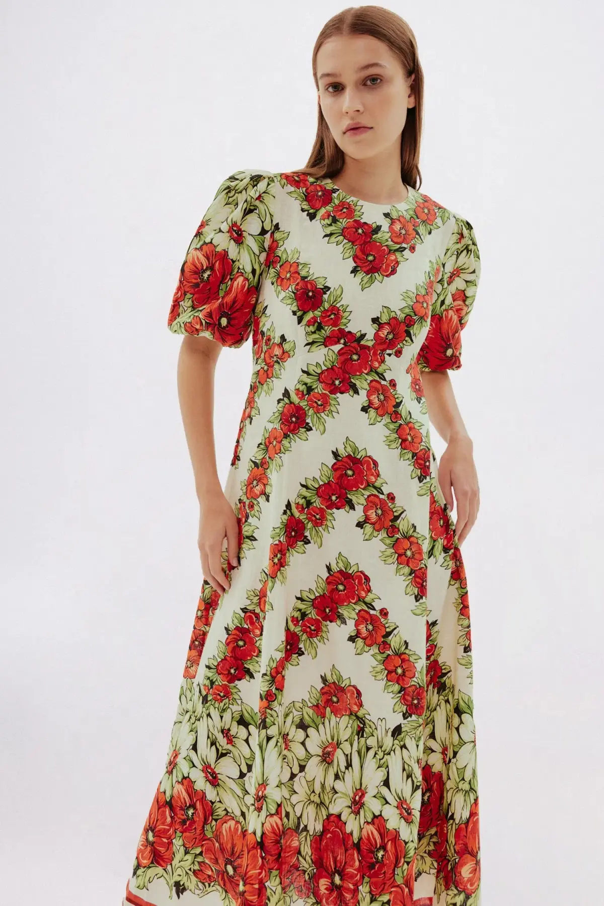 Alemais Exclusive Amelie Midi Dress Floral Size 6 - Image 2
