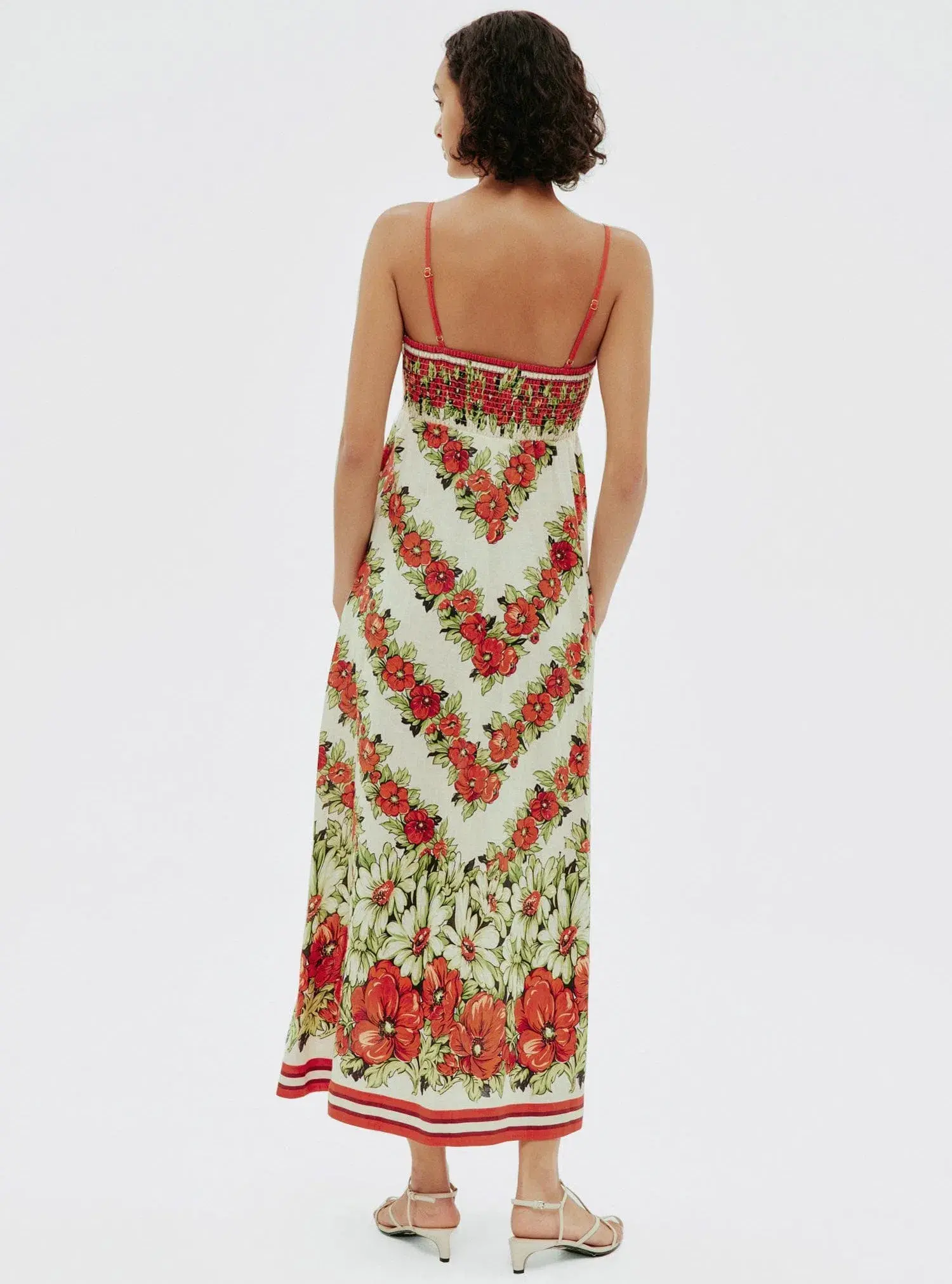 Alemais Exclusive Amelie Midi Day Dress Floral Size 10 - Image 2