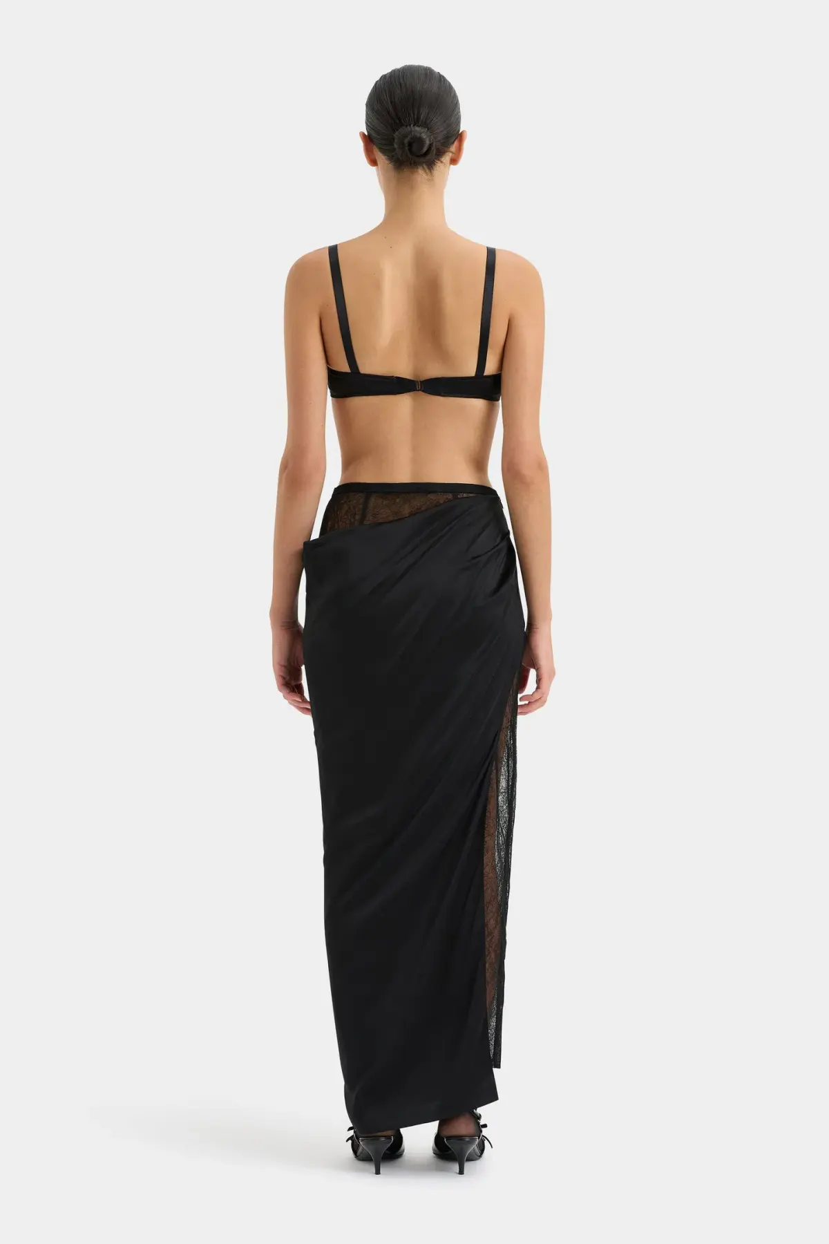 Sir the Label Dunya Bralette and Draped Skirt Set Black Size 1 / AU 8 - Image 3