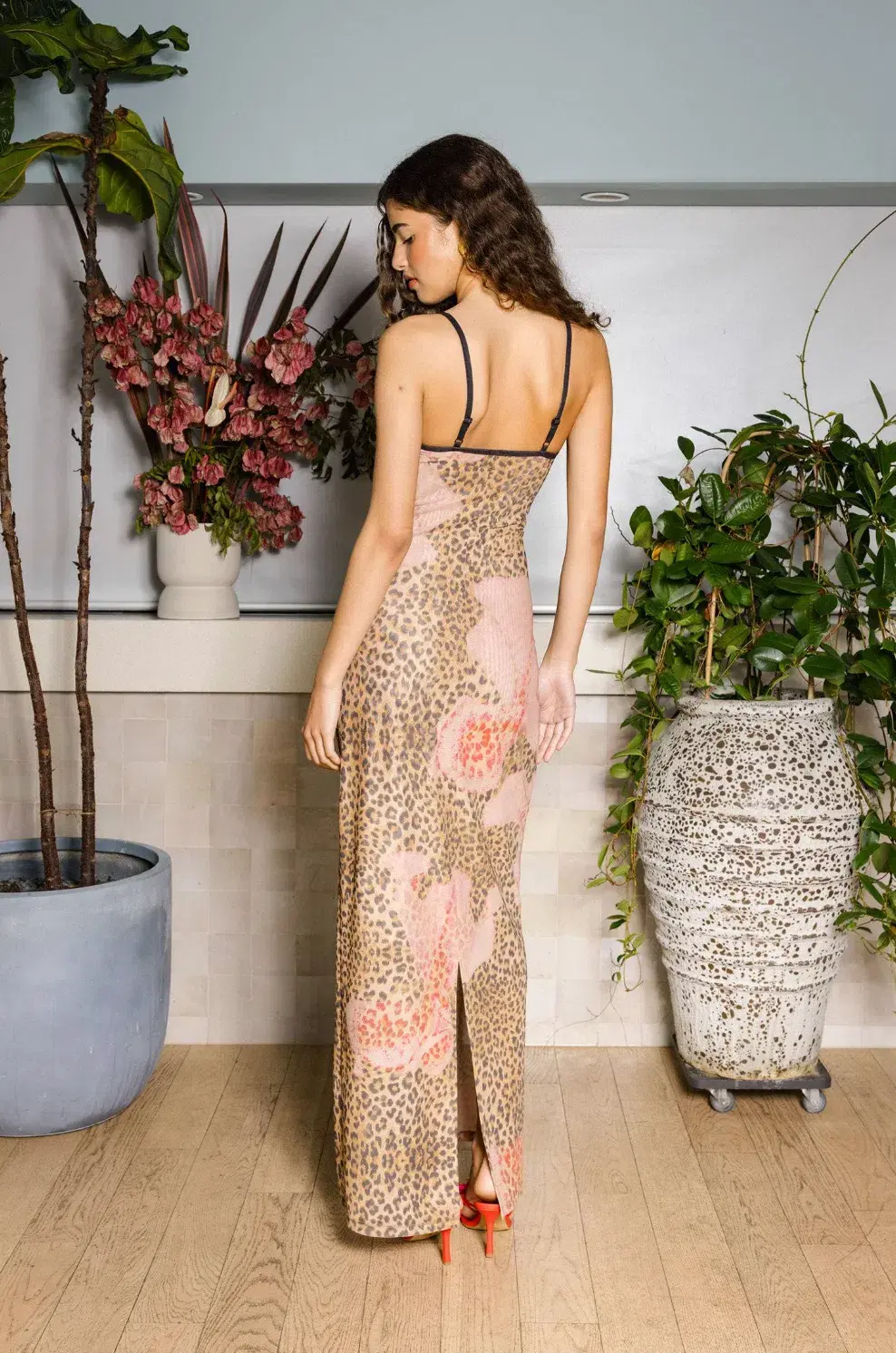 With Harper Lu Slip Dress Mesh Leopard Size S / AU 8 - Image 2