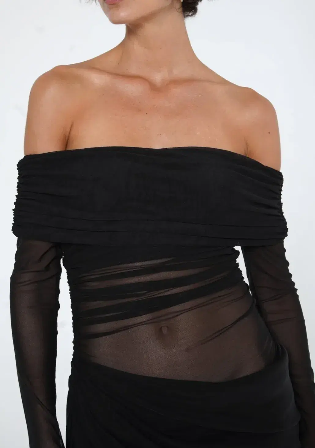 Benni Yasmin Off Shoulder Maxi Dress Black Size S / AU 8 - Image 2