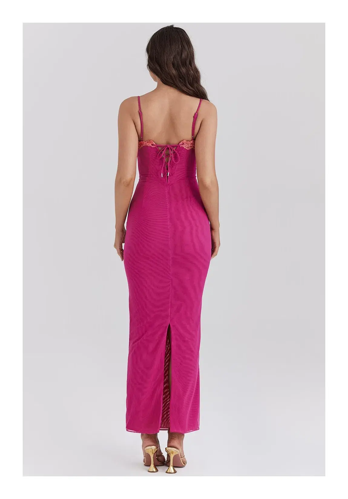 House of CB Aiza Rasberry Dress Pink Size L / AU 12 - Image 4