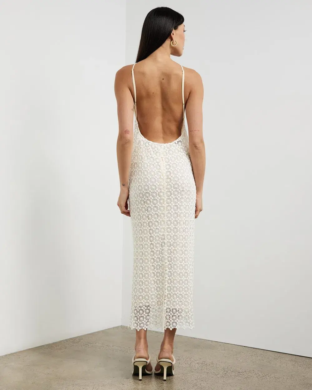 Camilla and Marc Yve Midi Dress in Ecru Size 10 - Image 3