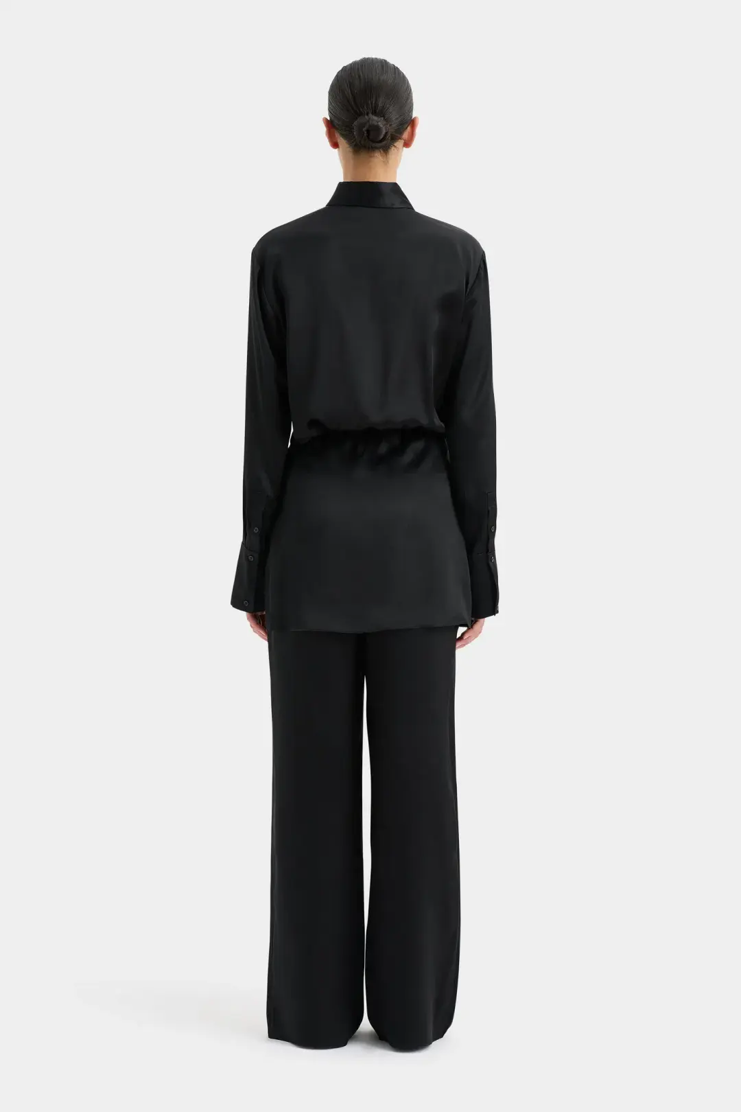 Sir the Label Sorrento Shirt Dress and Pant Set in Black Size AU 10 for rent on The Volte - main image