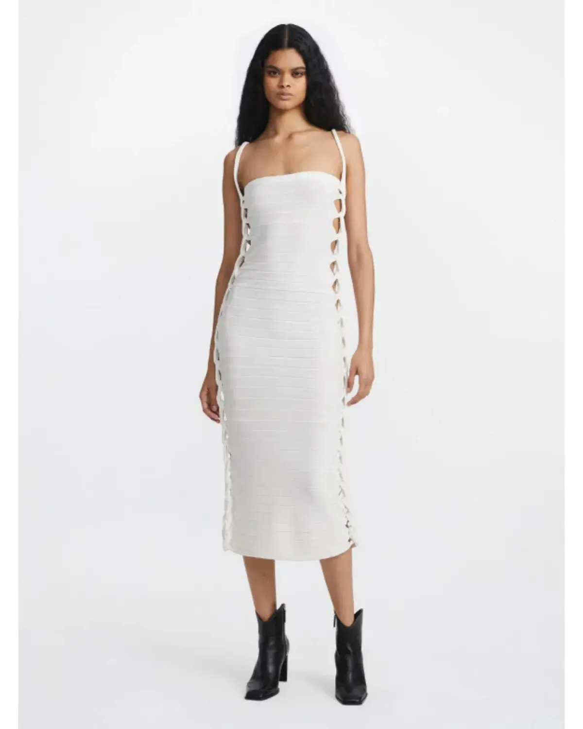 Dion Lee Mirror Braid Strap Dress Ivory Size S / AU 8 - Image 1