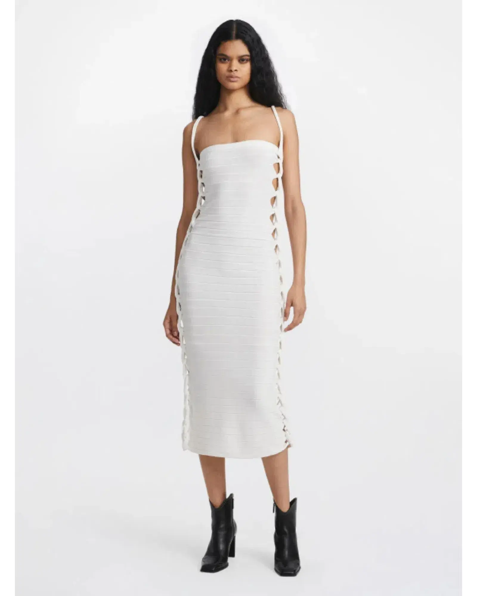 Dion Lee Mirror Braid Strap Dress Ivory Size S / AU 8 - Image 1