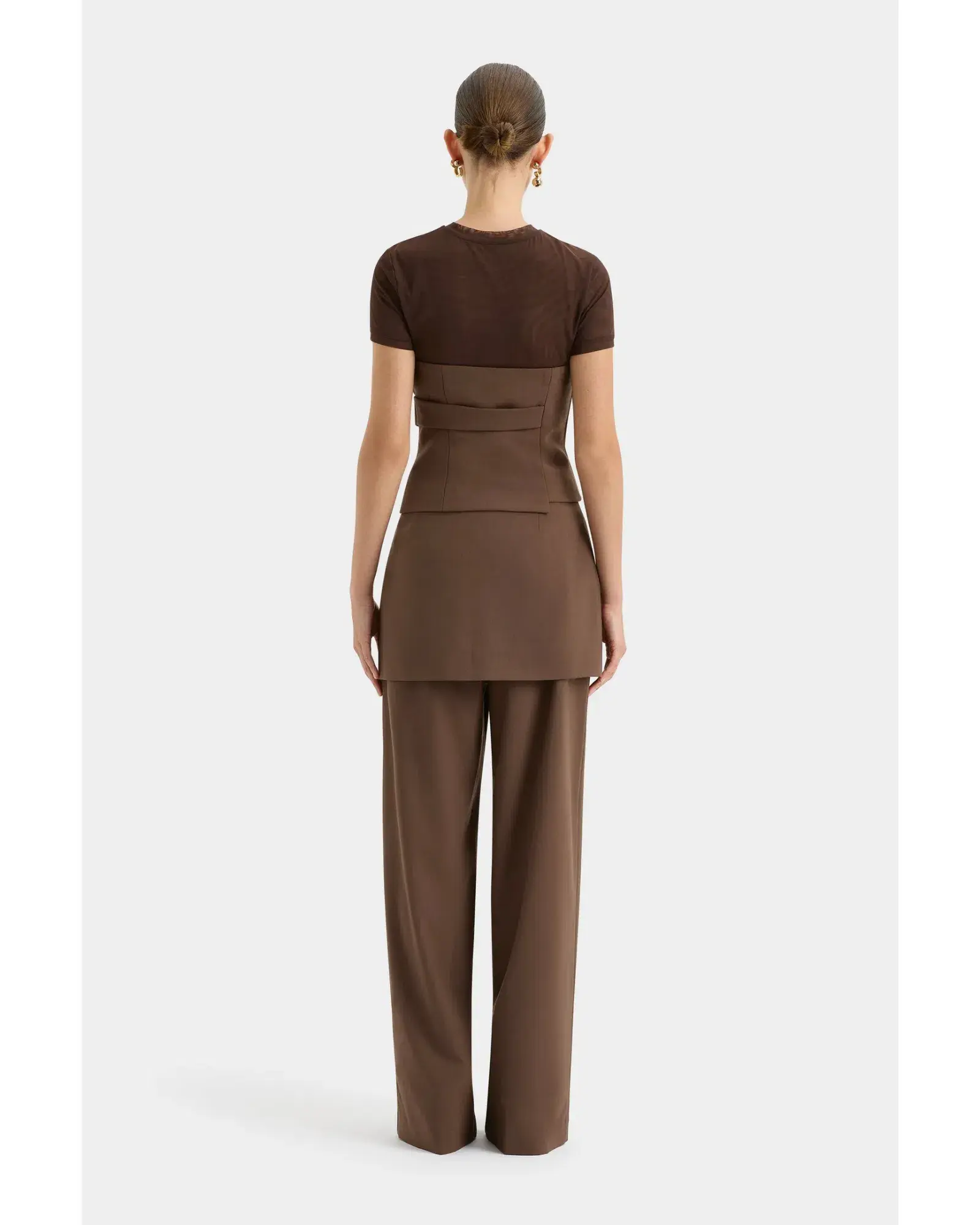 Sir The Label Bromley Bodice and Mini Skirt in Set Chocolate Size AU 8 - Image 2