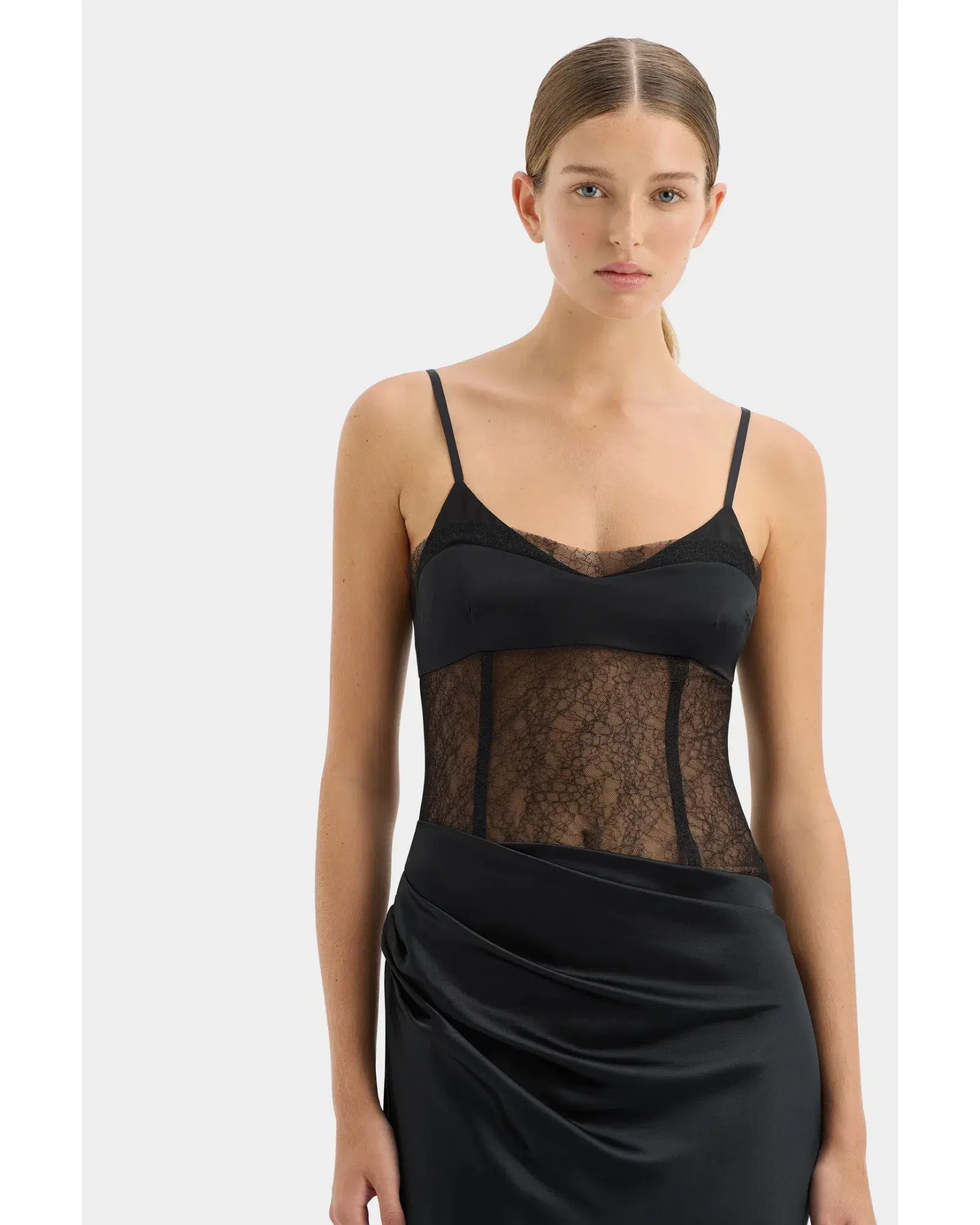 Sir the Label The Dunya Draped Gown in Black Size AU 10 - Image 4