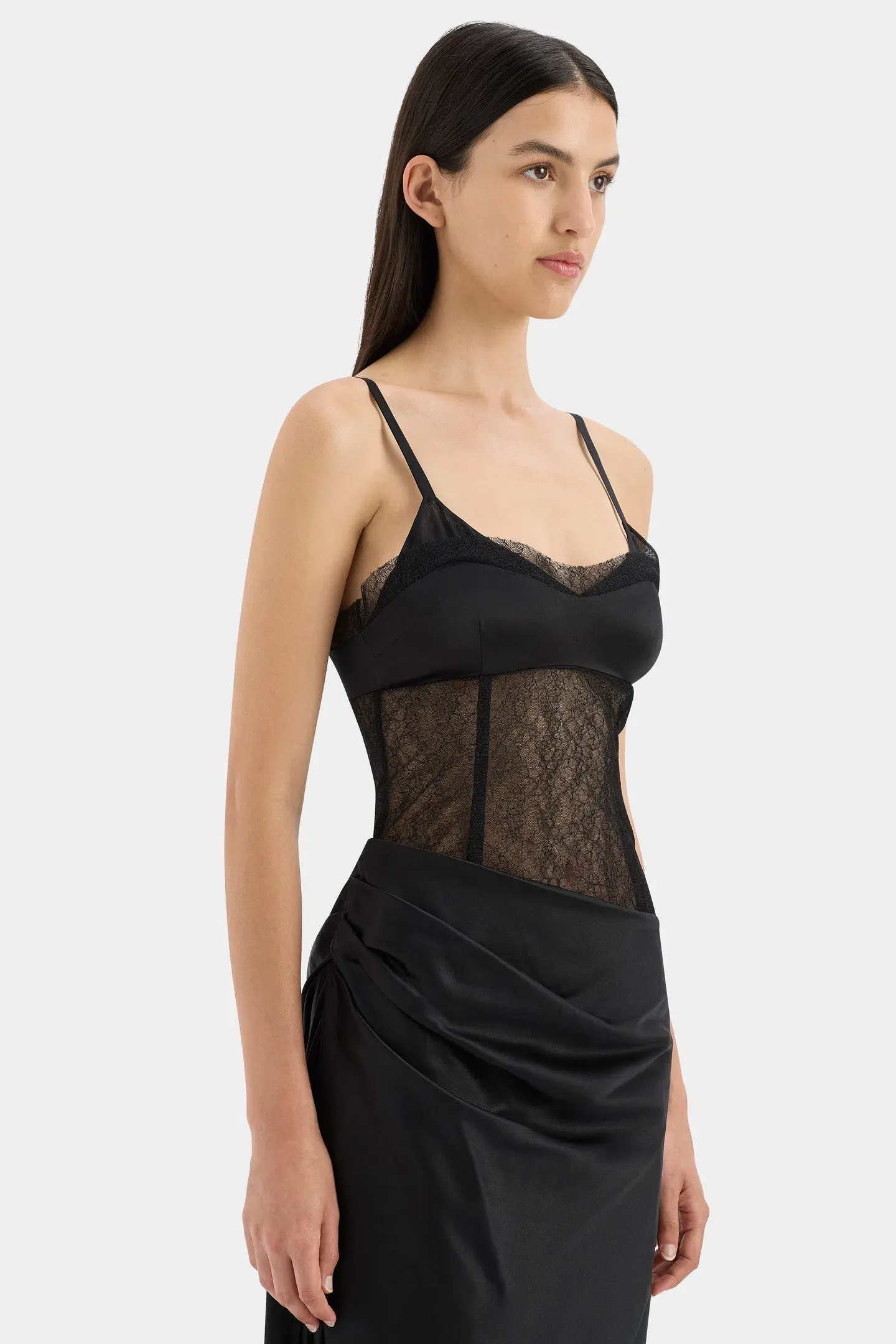 Sir the Label The Dunya Draped Gown in Black Size AU 8 - Image 3