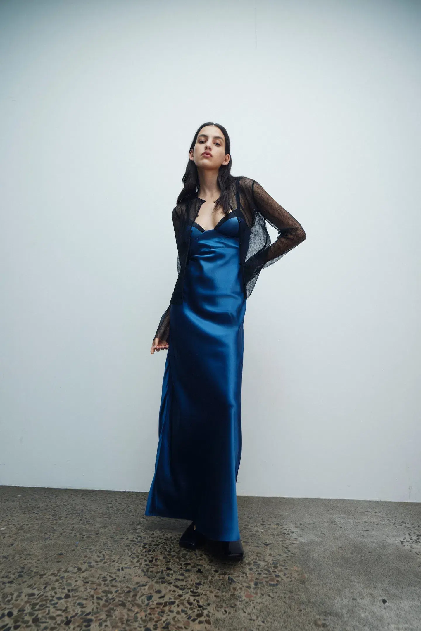 Sir the Label Depeche Balconette Gown in Dark Blue Size AU 10 - Image 1