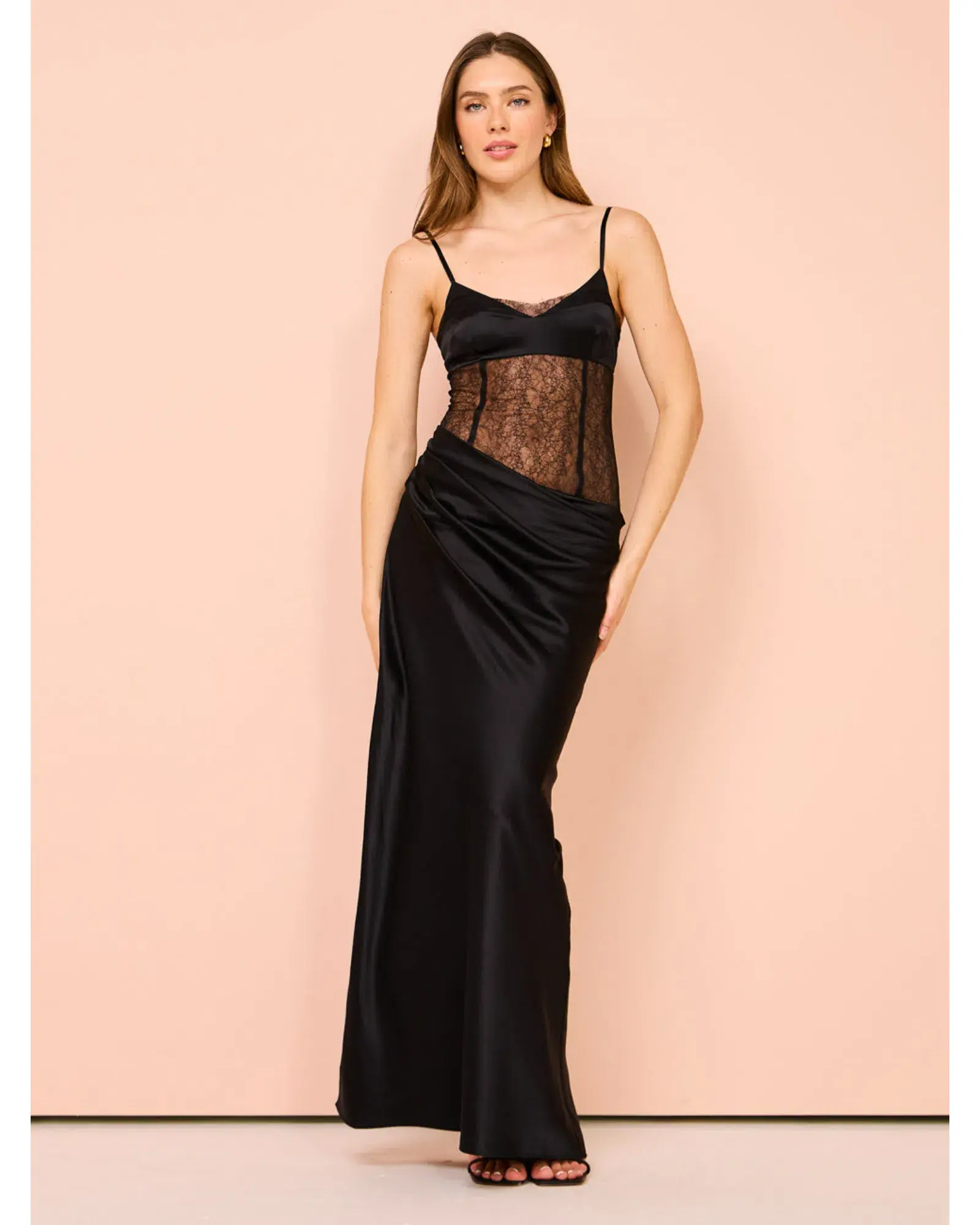 Sir the Label Dunya Draped Gown In Black Size 0 / AU 6 - Image 1