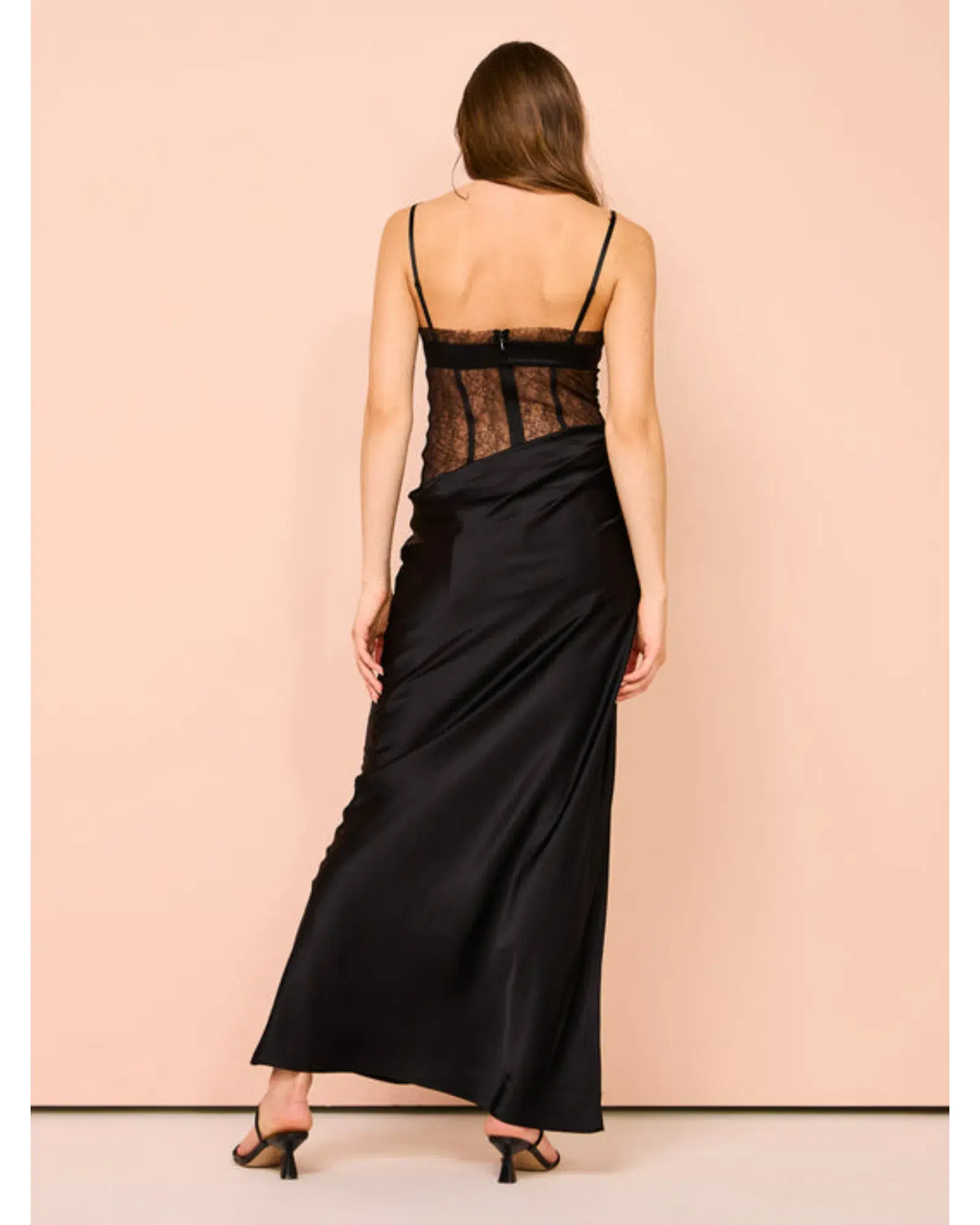 Sir the Label Dunya Draped Gown In Black Size 0 / AU 6 - Image 3
