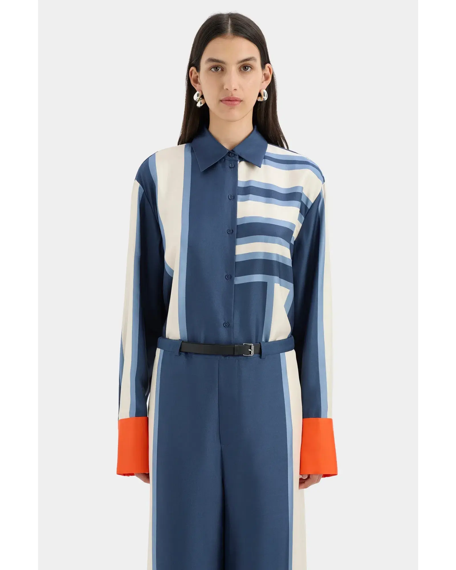 Sir The Label Dazed Shirt Size 0/Au 6 and Relaxed Pant Size 2/Au 10 Set Studio Print  - Image 2