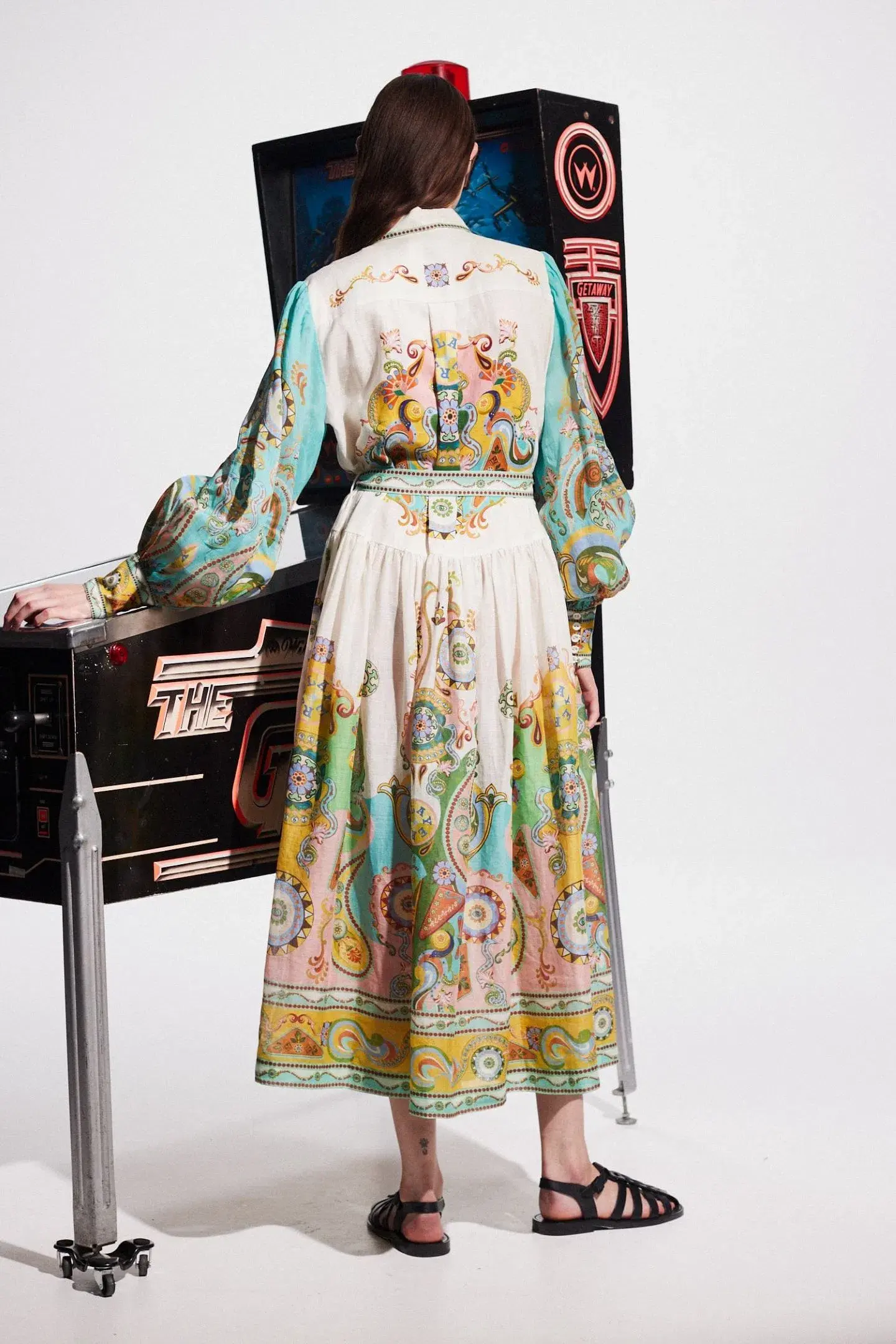 Alemais Pinball Shirtdress Multi Print Size 12 - Image 2