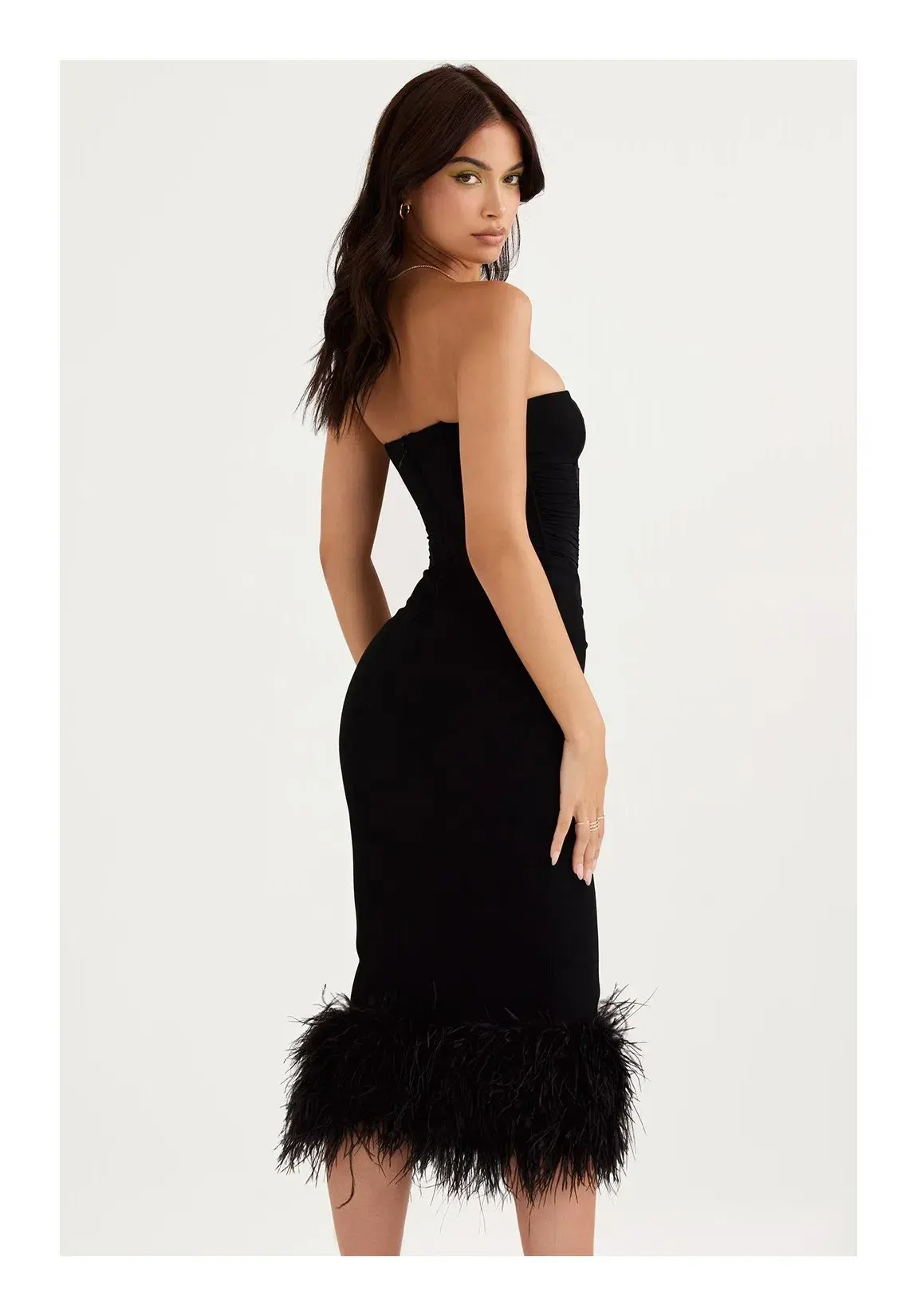 House of CB Fionula Midi Dress Black Size M/ Au 10 - Image 2